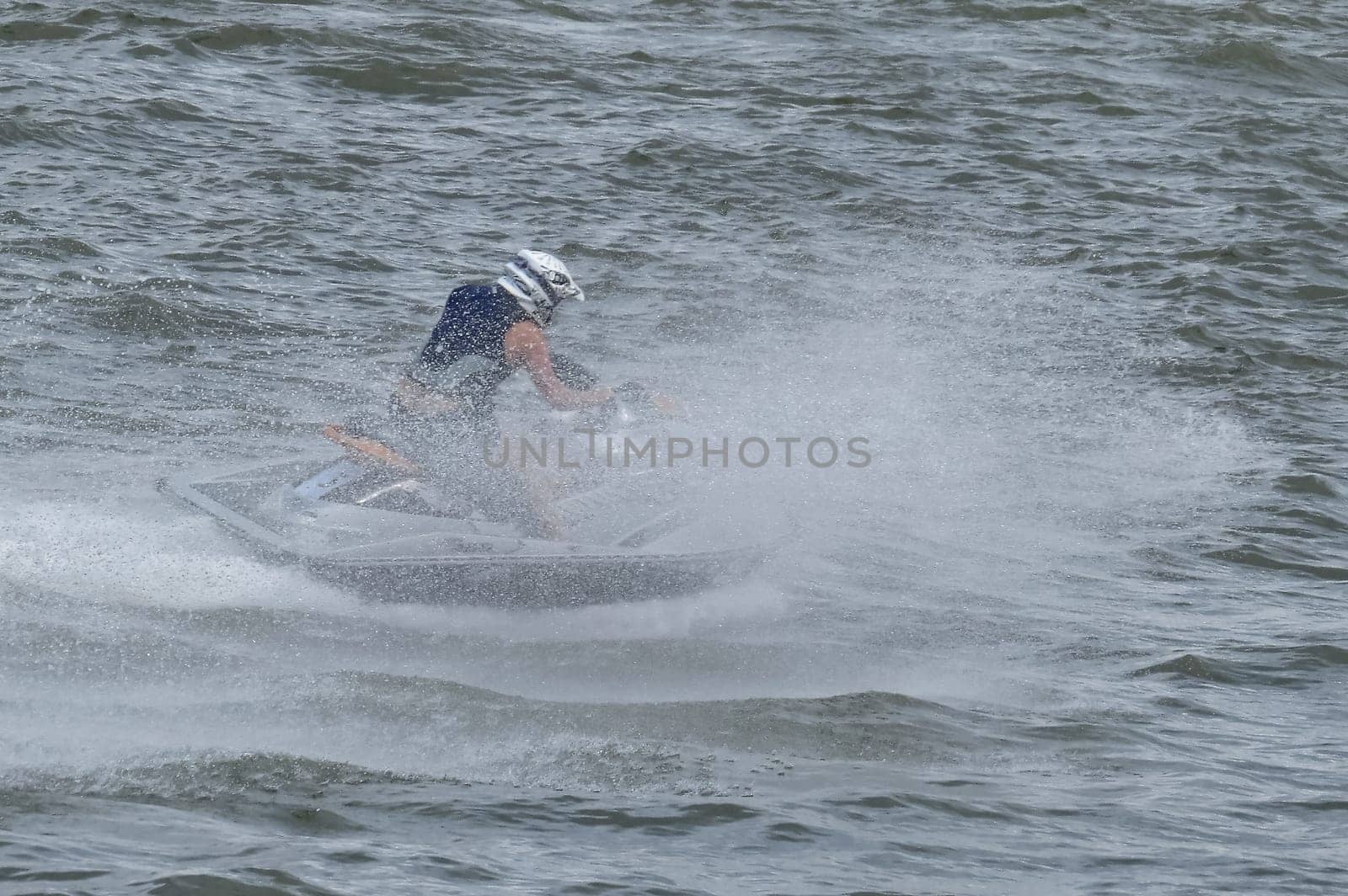 Russia, Volgodonsk - June 10, 2015: Racing on water scooters. Sports on the water.