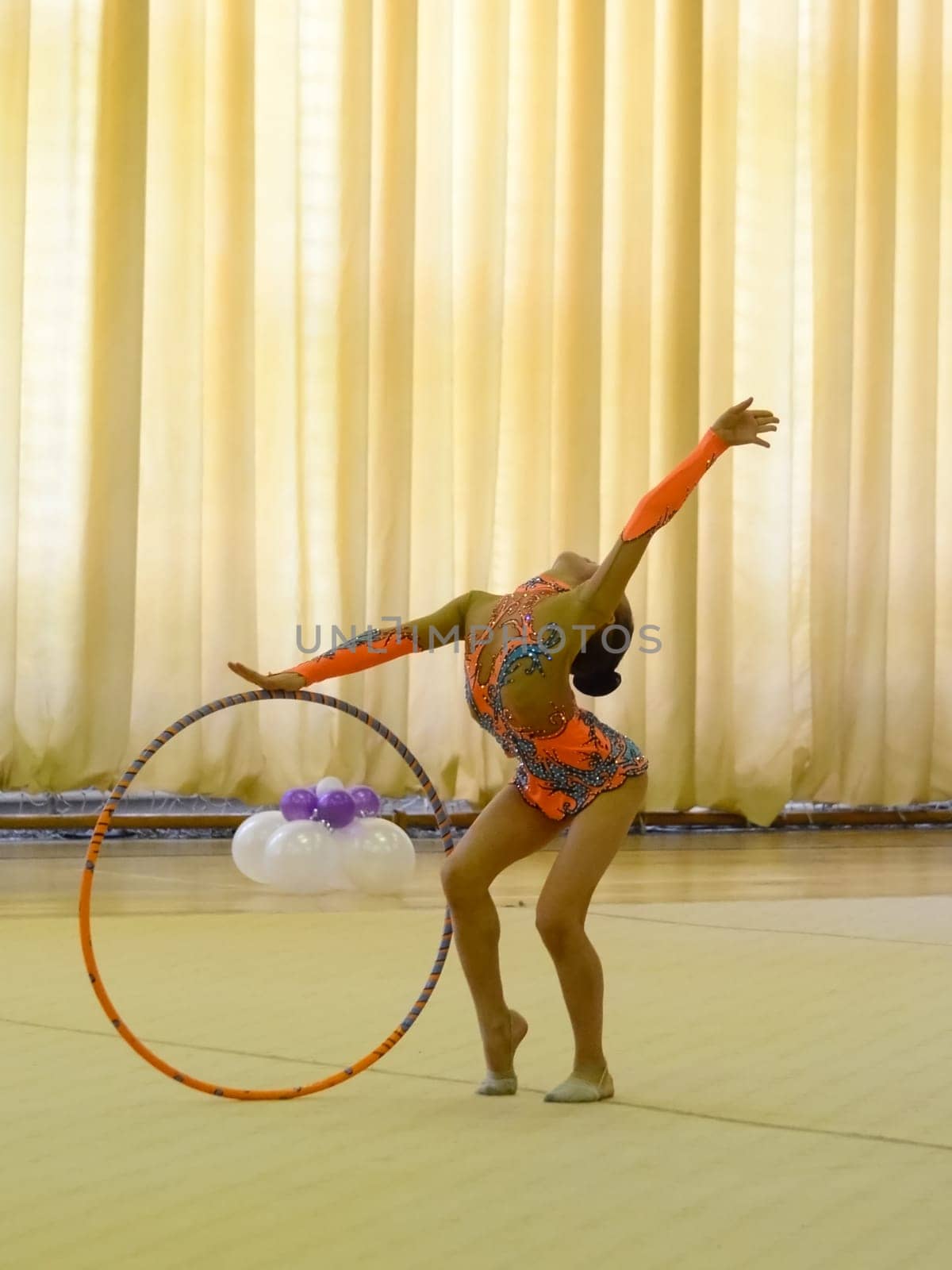 Russia, Volgodonsk - June 18 2015 Girls gymnasts Demonstrations