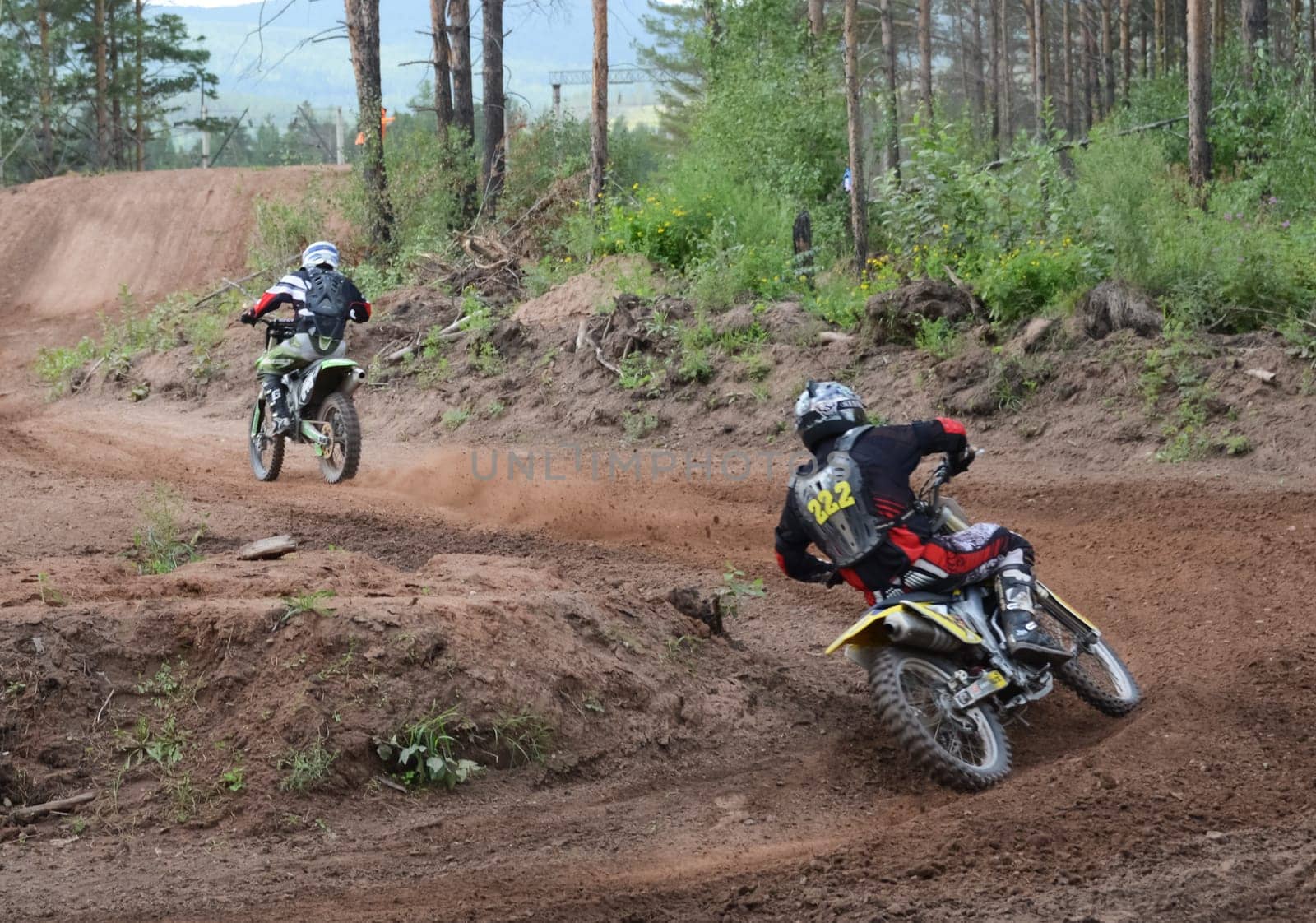 Russia, Volgodonsk - June 02, 2015 Motorcycle Racing Rally cross-country
