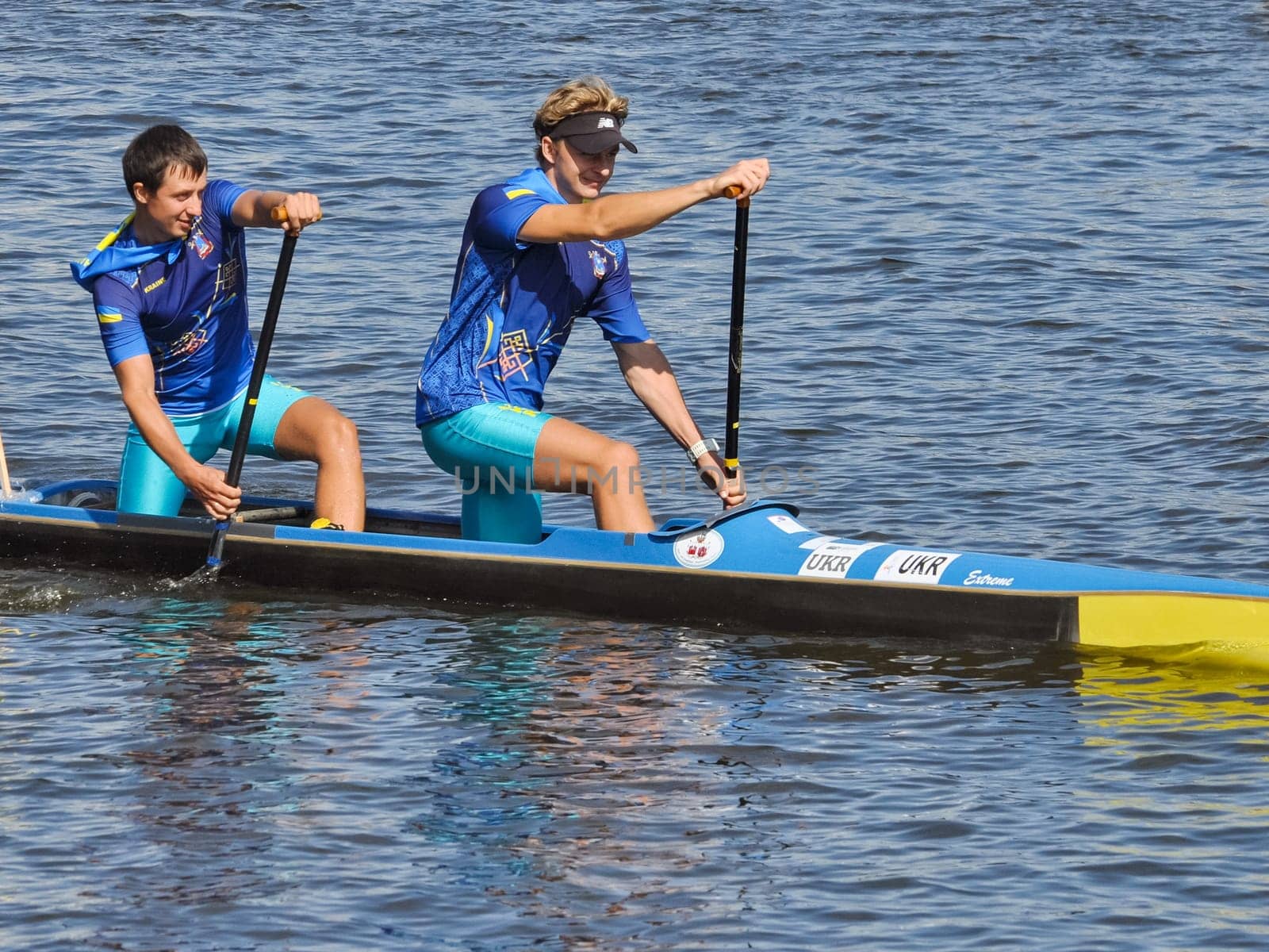 Russia, Volgodonsk - June 10, 2015 Swim kayaking Swimming competition kayak