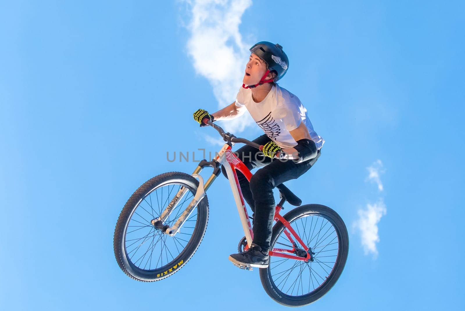 Russia, Volgodonsk - June 30, 2015: Bicycle riding. Cycling the sport accessible to all