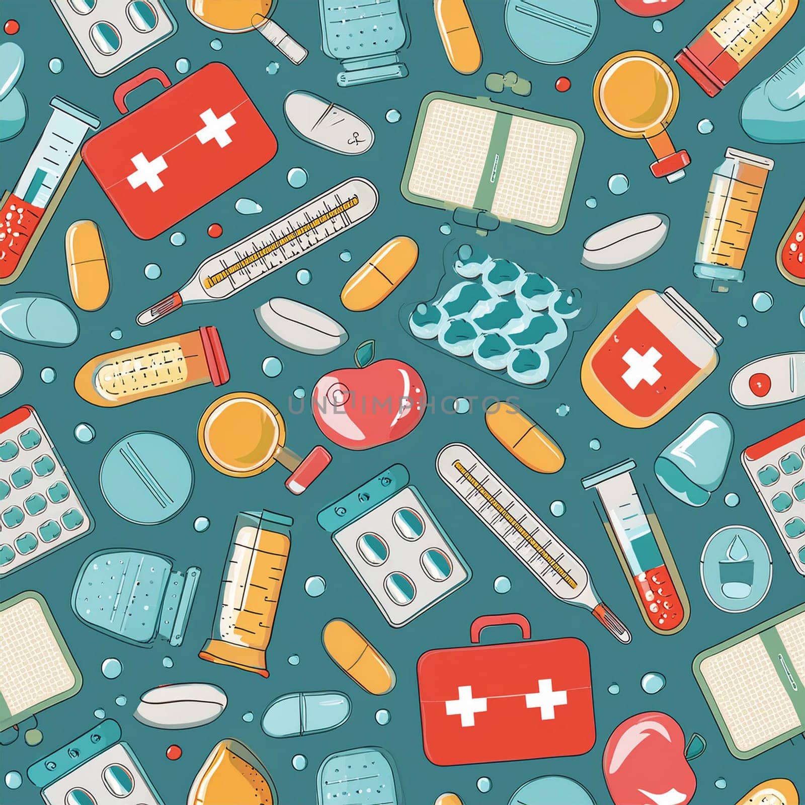 Medical seamless pattern background