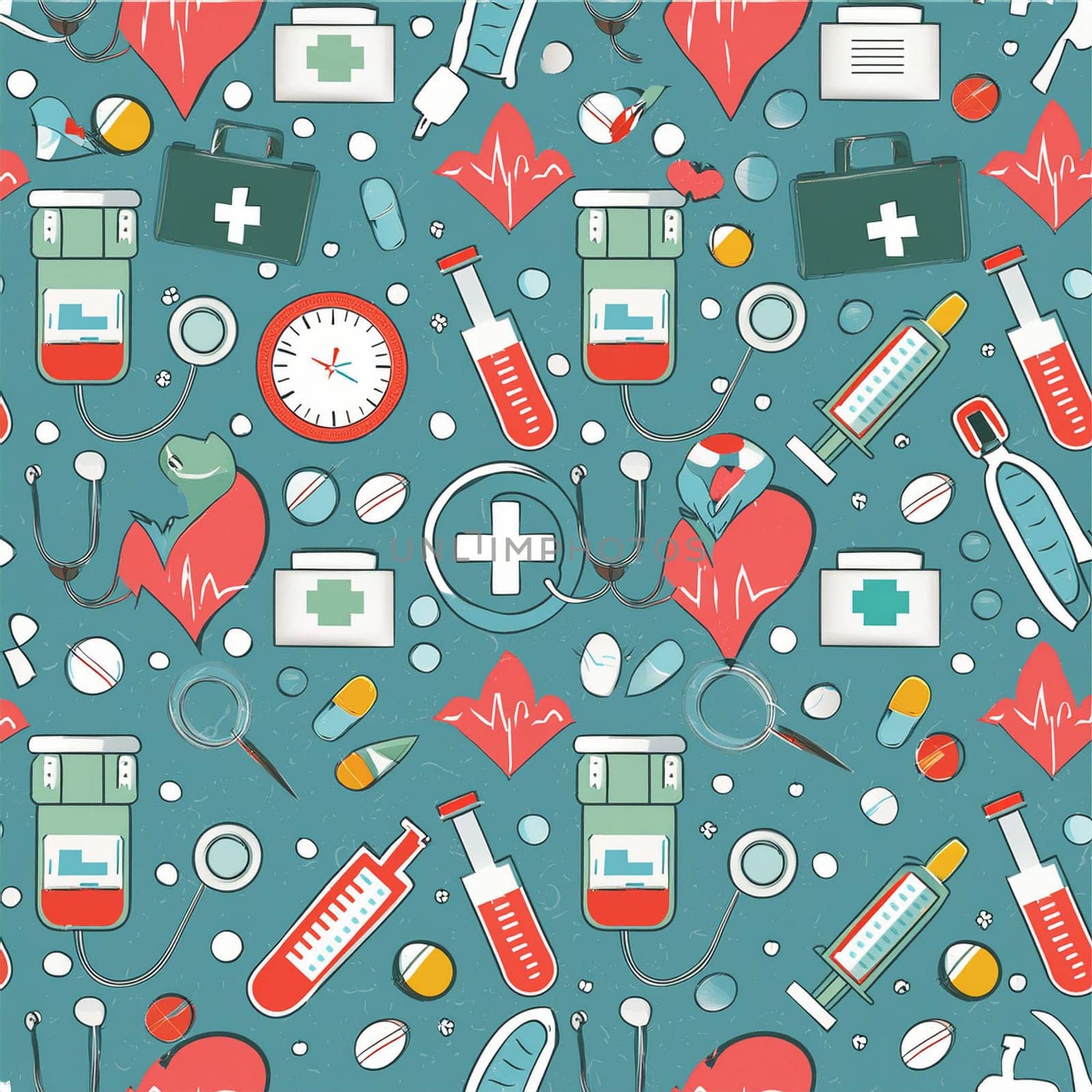 Medical seamless pattern background