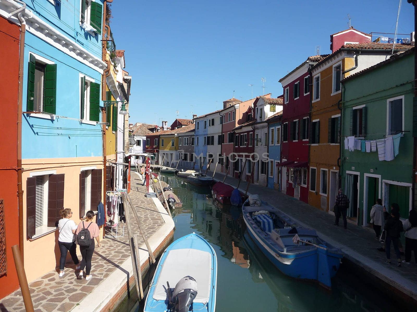 Burano, Italy October 11, 2019: Burano is an island in the Venetian Lagoon, northern Italy, near Torcello at the northern end of the lagoon