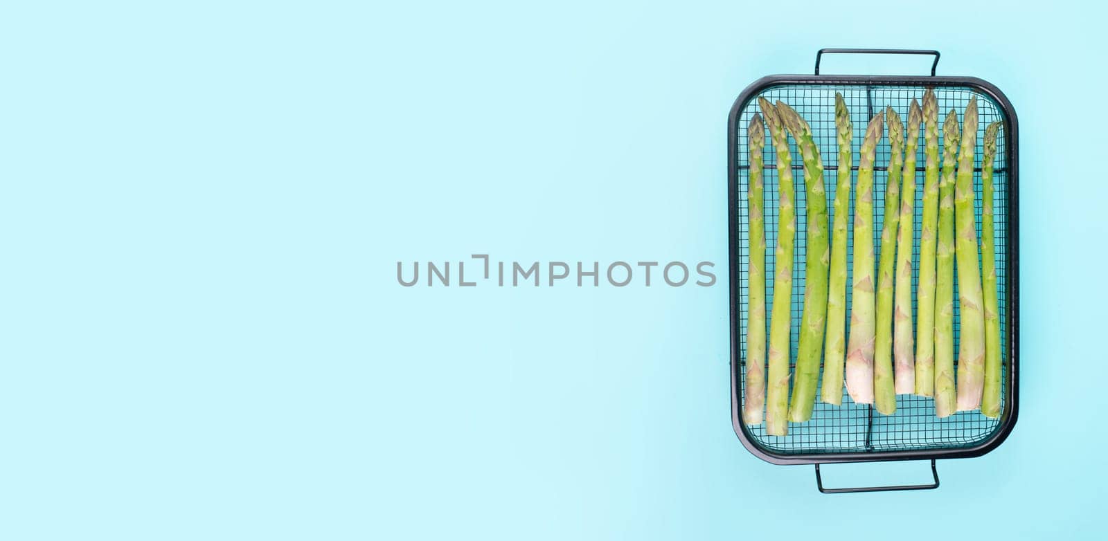 Green asparagus sprout, healthy vegetable diet, gourmet cuisine food, cooking a vegan meal