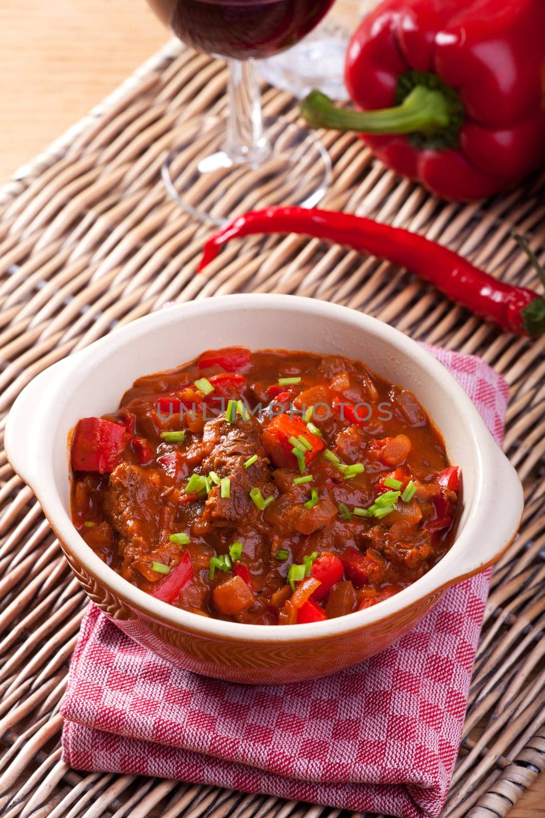 hungarian goulash in a bowl
