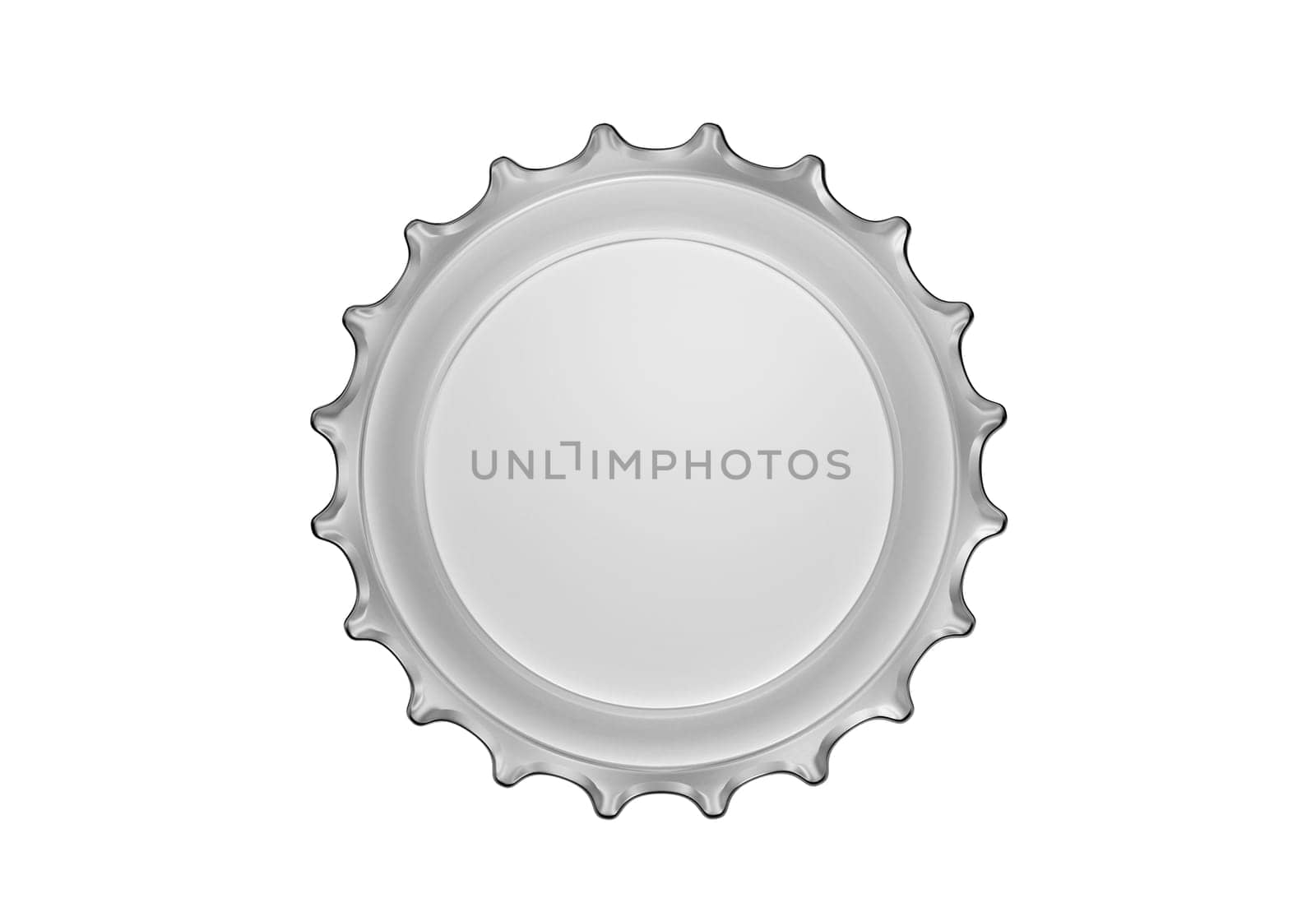 Black bottle cap isolated on white background