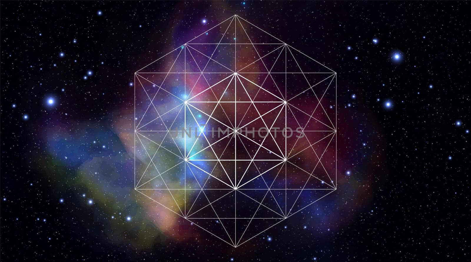 Mystical sacred geometry vector symbol. Spirituality, harmony illustration
