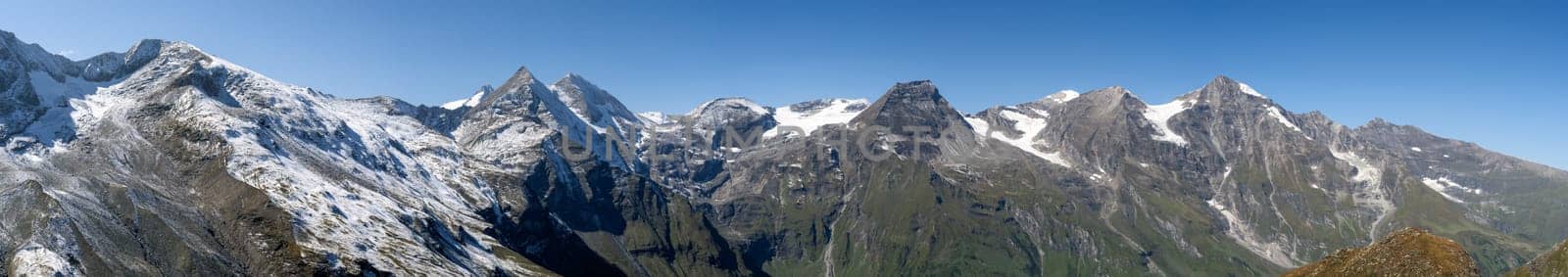 Mountain panorama of the High Tauern mountain range (Austria)