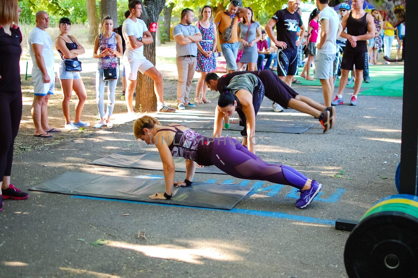 Russia, Volgodonsk - may 19, 2015: Yoga classes Gymnastics for the body yoga