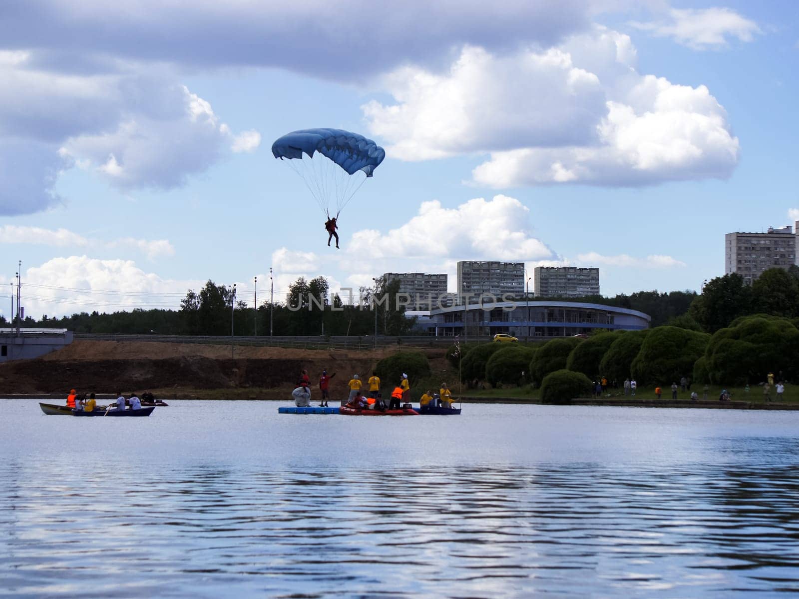 Russia, Volgodonsk - may 19, 2015: Parachuting Skydiving sport for the brave
