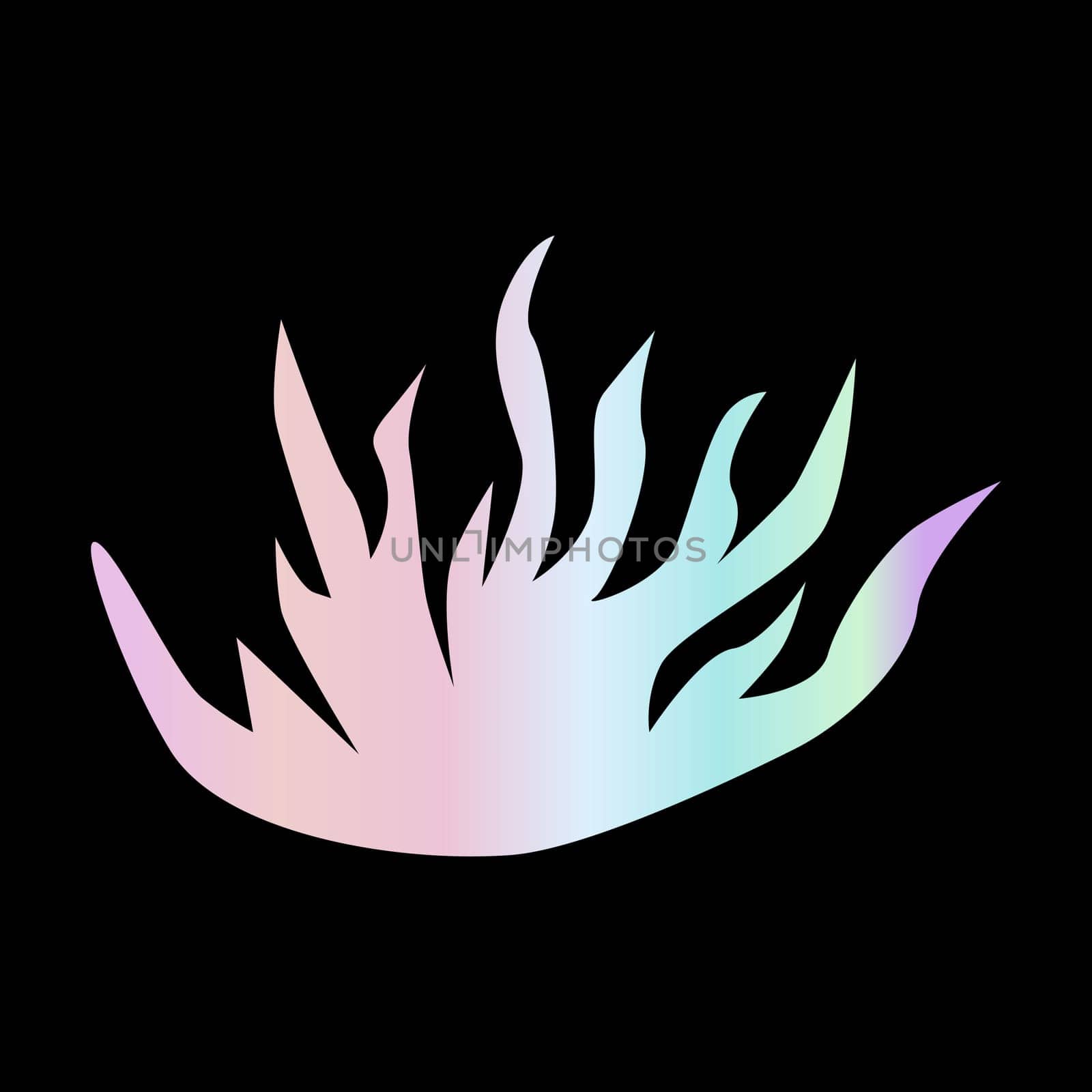 Y2k gradient element, 2000s sticker with hologram, vector futuristic style, trendy chrome shape. Abstract aesthetic retro element.