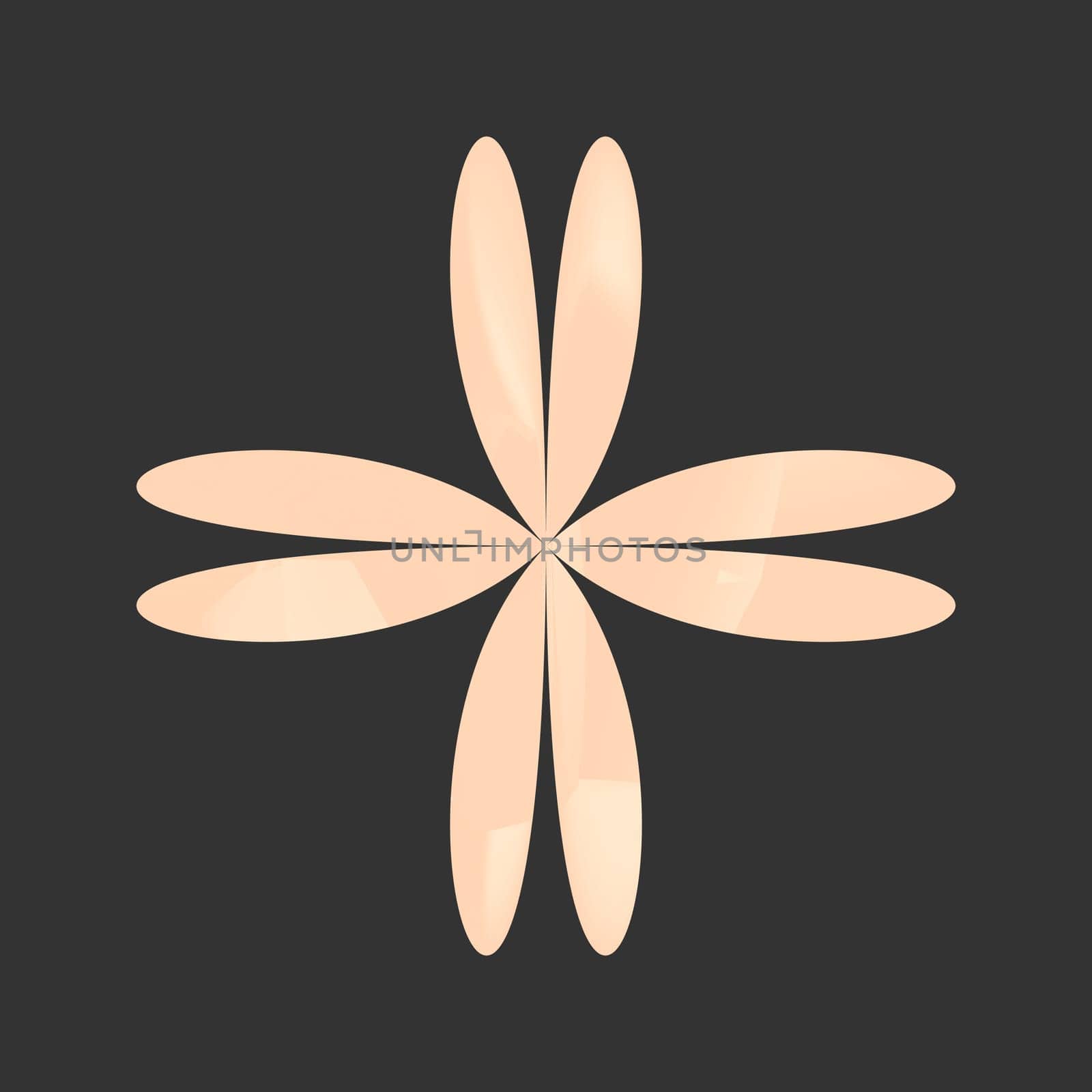 y2k retro element, 90s or 2000s figure in gradient peach and pink color. Illustration on black style.