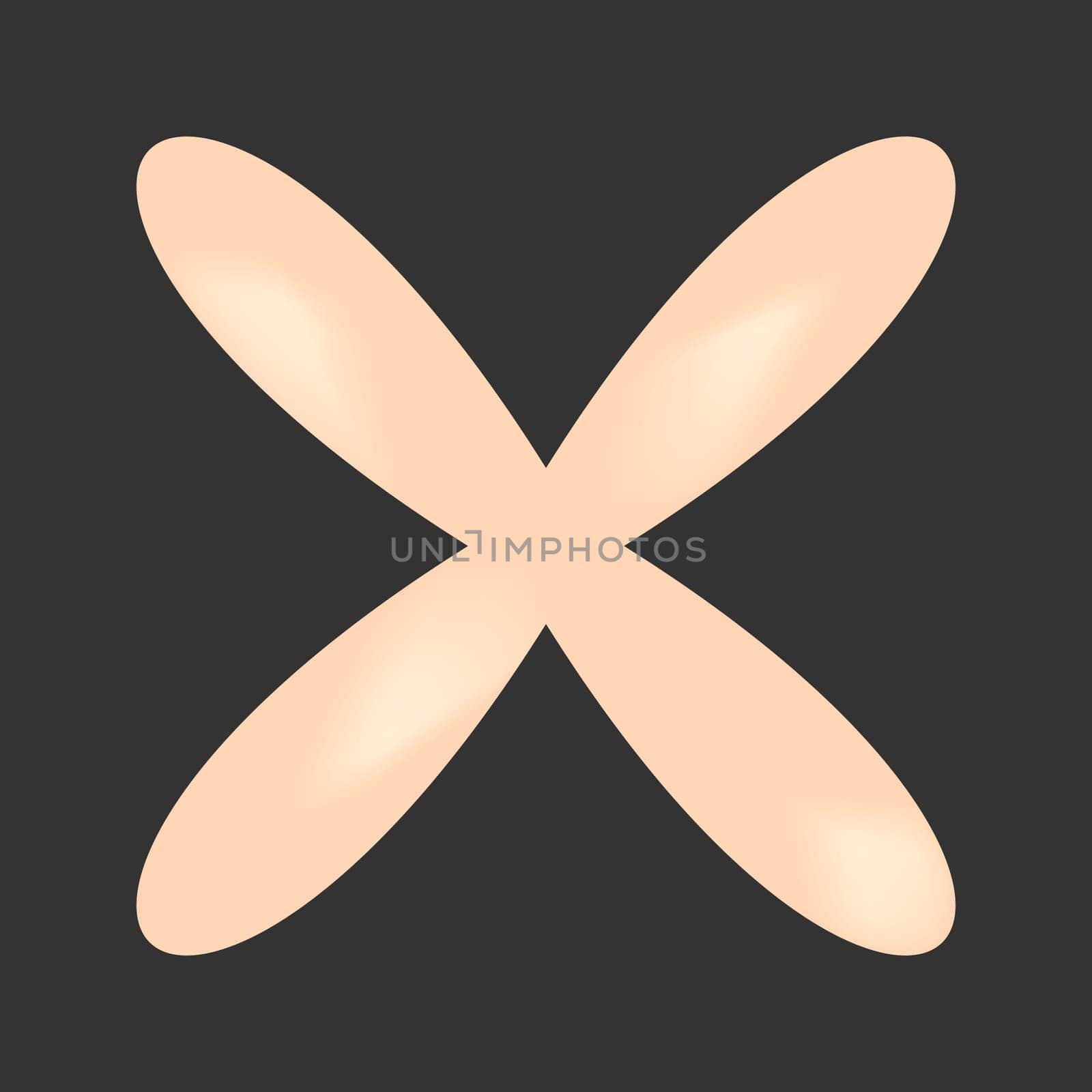 y2k retro element, 90s or 2000s figure in gradient peach and pink color. Illustration on black style.