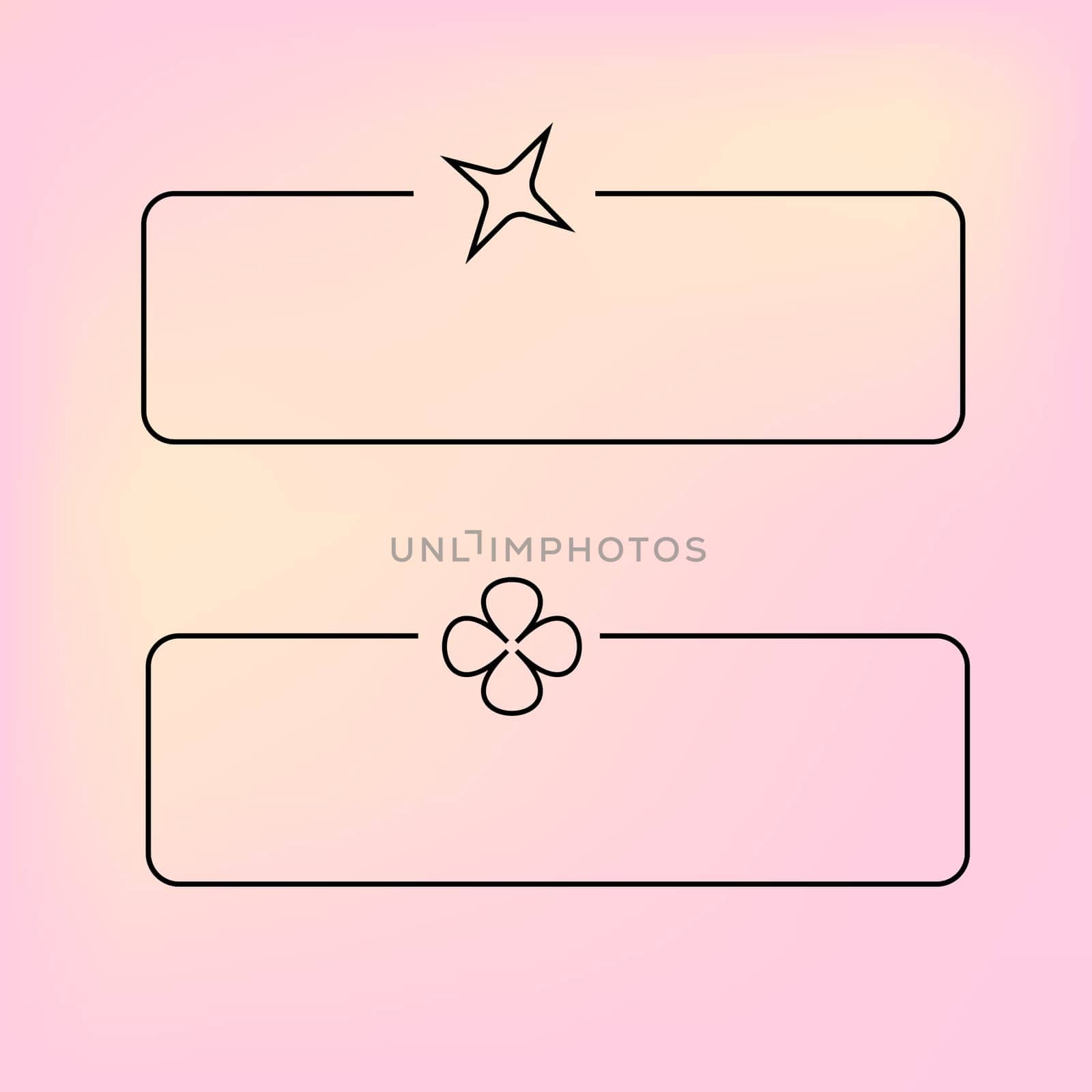 y2k retro elements set, 90s or 2000s elements of arch and stars, shapes in minimalistic boho style on gradient blurred background