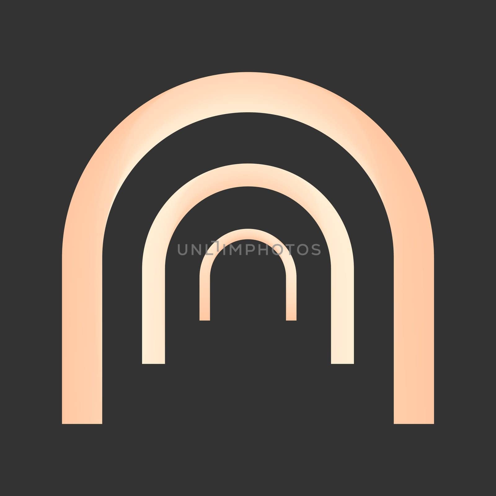 y2k retro element, 90s or 2000s figure in gradient peach and pink color. Illustration on black style.