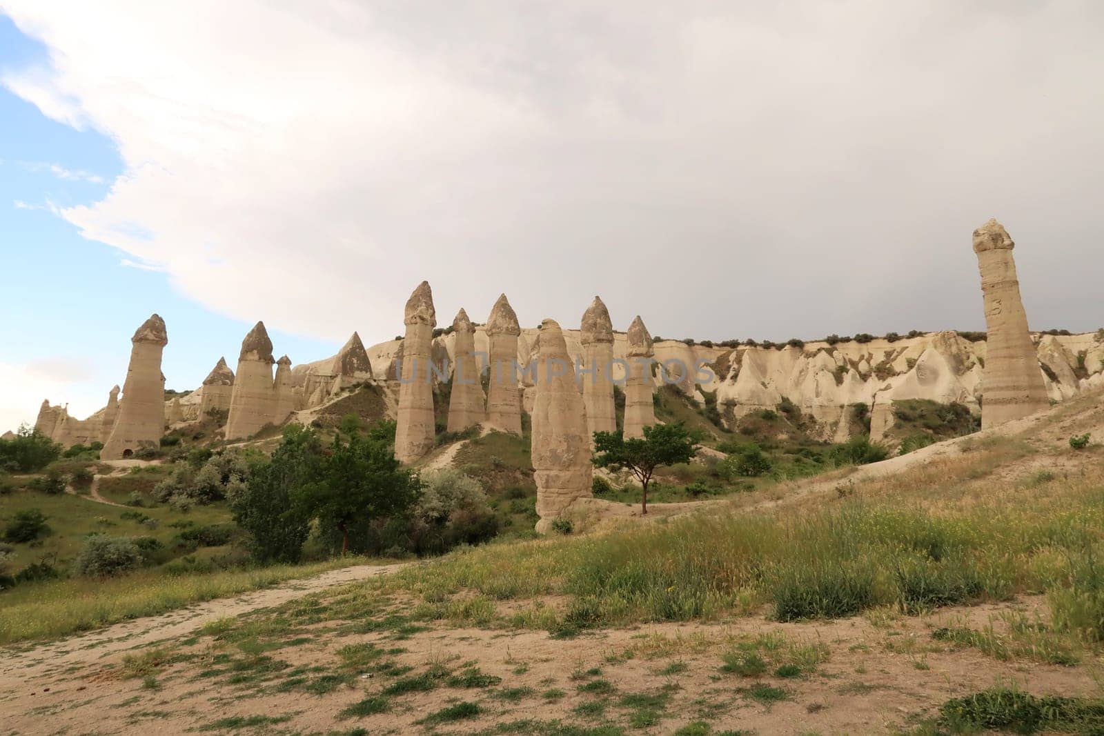 The Love Valley in Cappadocia with its many fairy chimneys, close to Göreme, Cappadocia, Turkey 2022