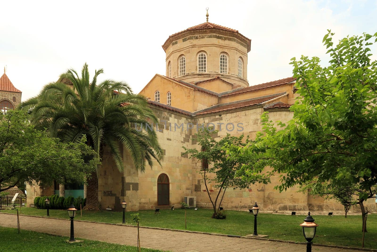 The beautiful Hagia Sophia Mosque, formerly a greek orthodox church in Trabzon, Turkey 2022