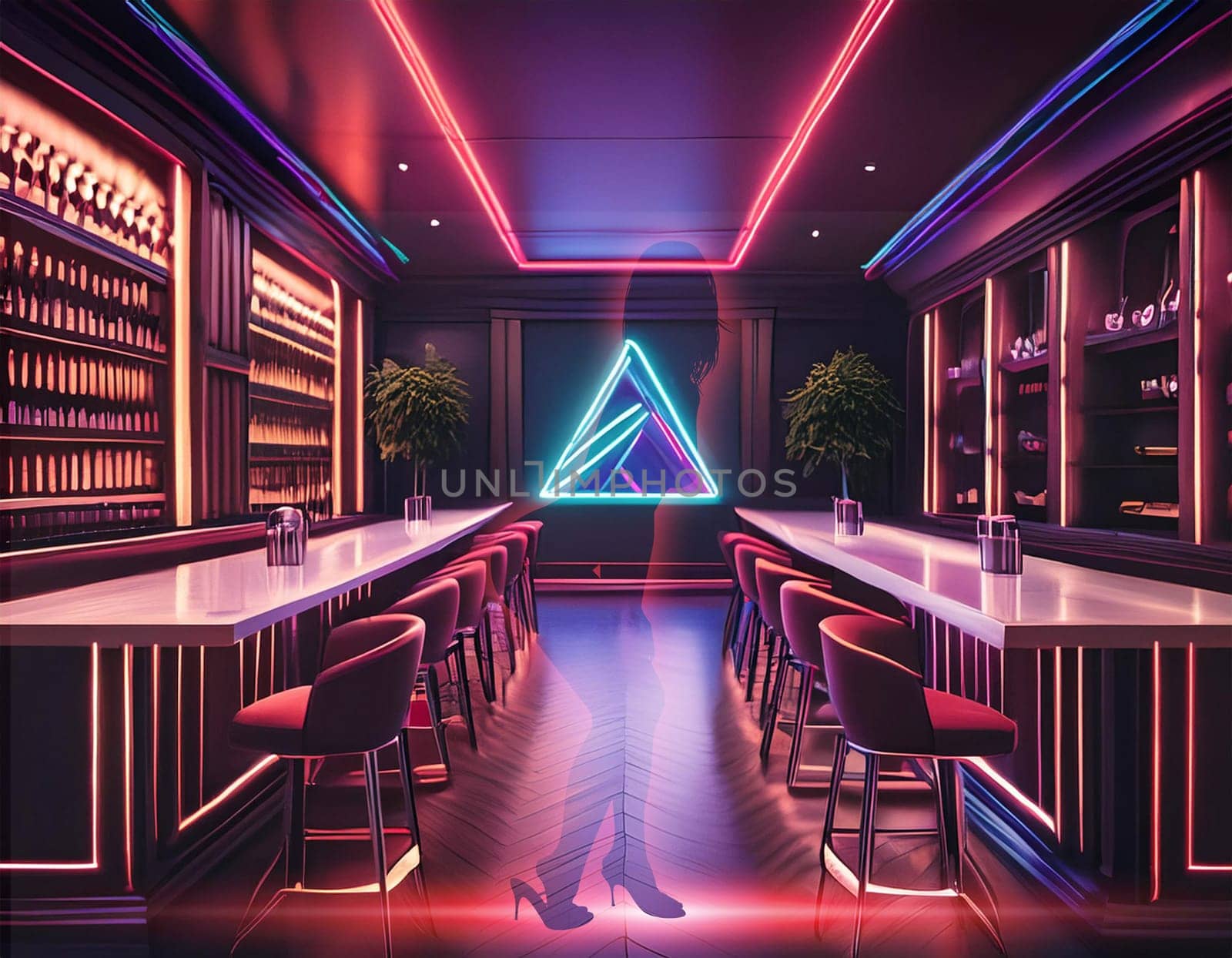 Neon sign, adults only, 18 plus, sex and xxx. Restricted content, erotic video concept banner, poster or sign template in neon light style.