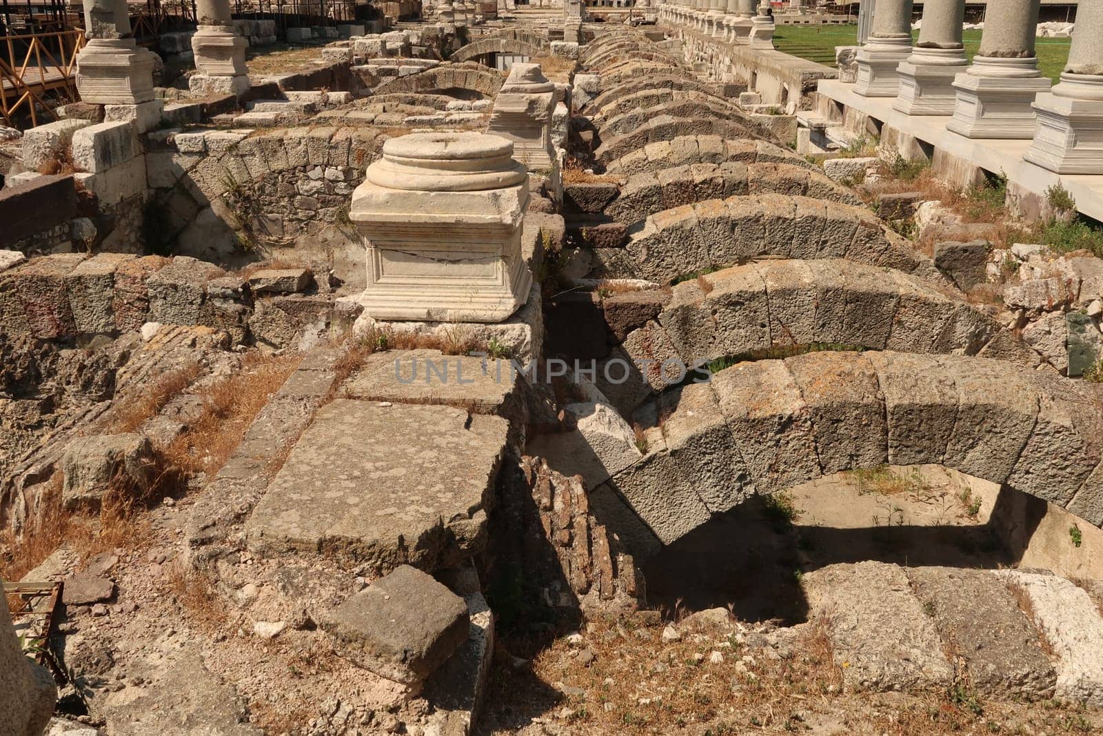Shot of the Smyrna Agora taken from above, Izmir, Turkey 2022