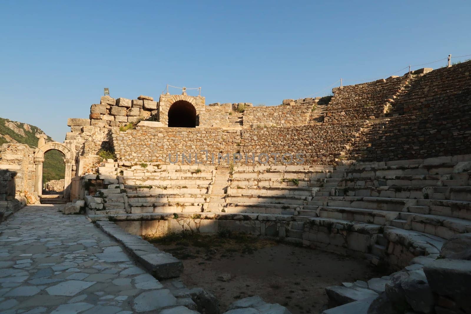 The ruins of the Odeon at the Archeological Site of Ephesus, Selcuk, Turkey 2022