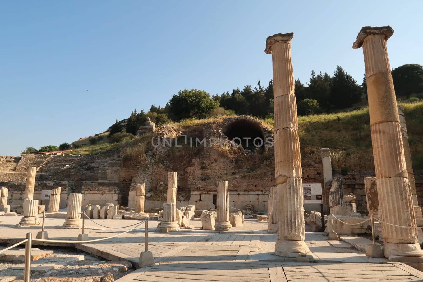 Entrance area to the archaeological site of Ephesus, Selcuk, Turkey 2022