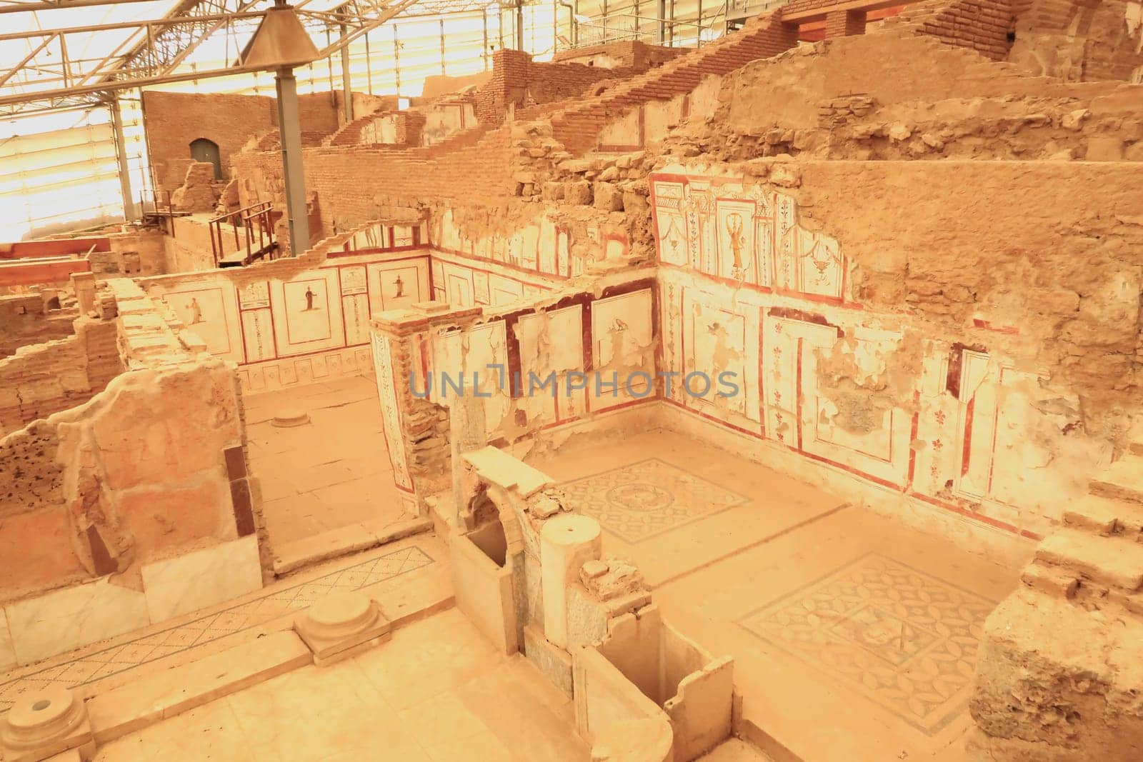 View onto the Terrace Houses Hillside Houses at Ephesus, near Selcuk, Turkey 2022