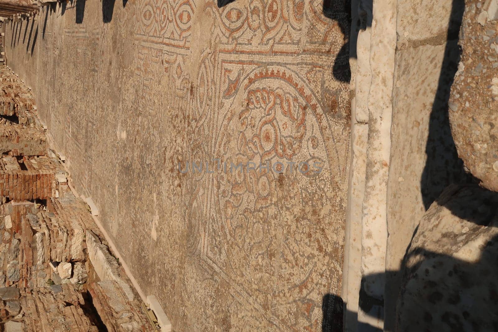 Majestic mosaic at the archaeological site of Ephesus, near Selcuk, Turkey 2022