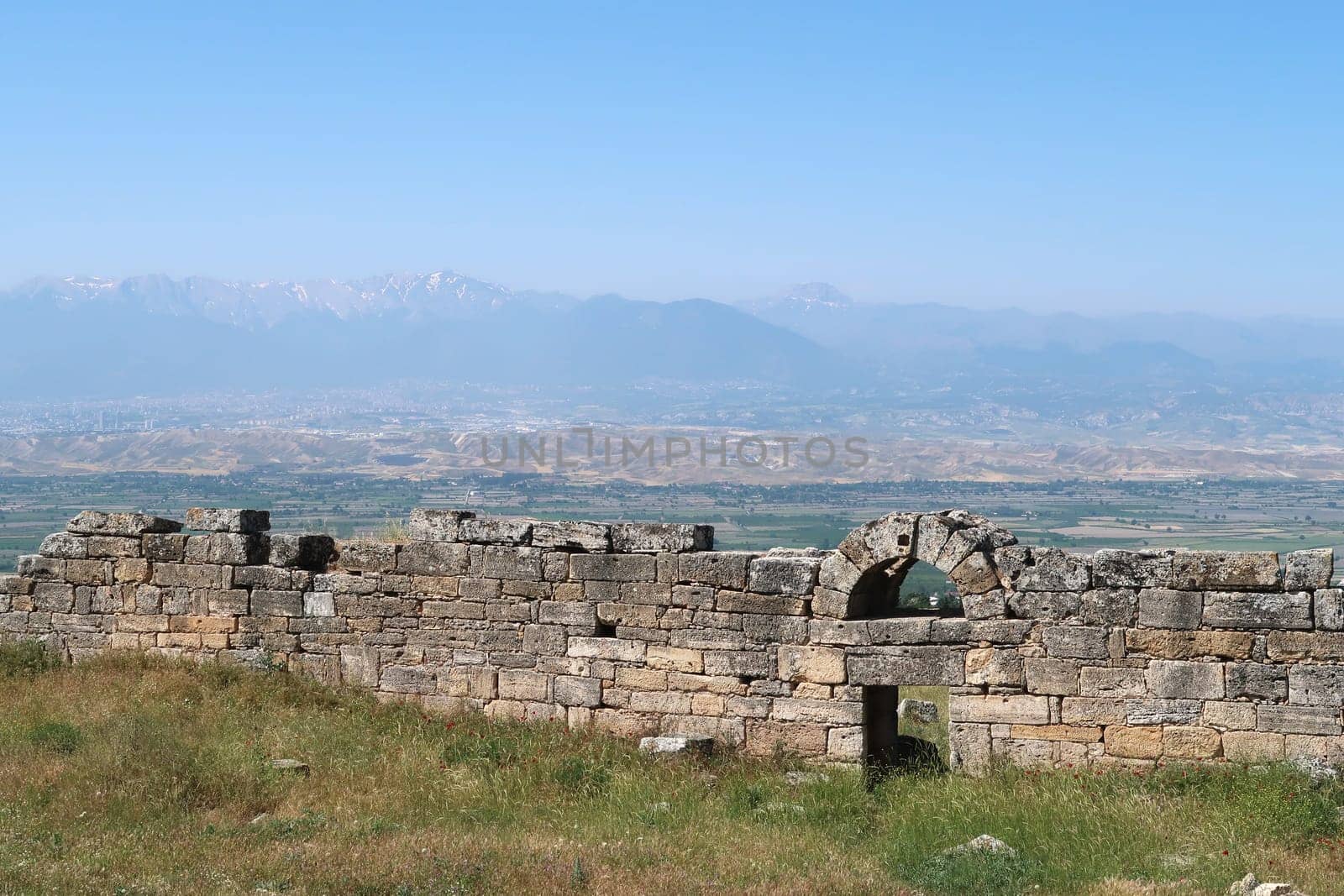 The town wall of the ancient site of Hierapolis, Pamukkale, Denizli, Turkey 2022
