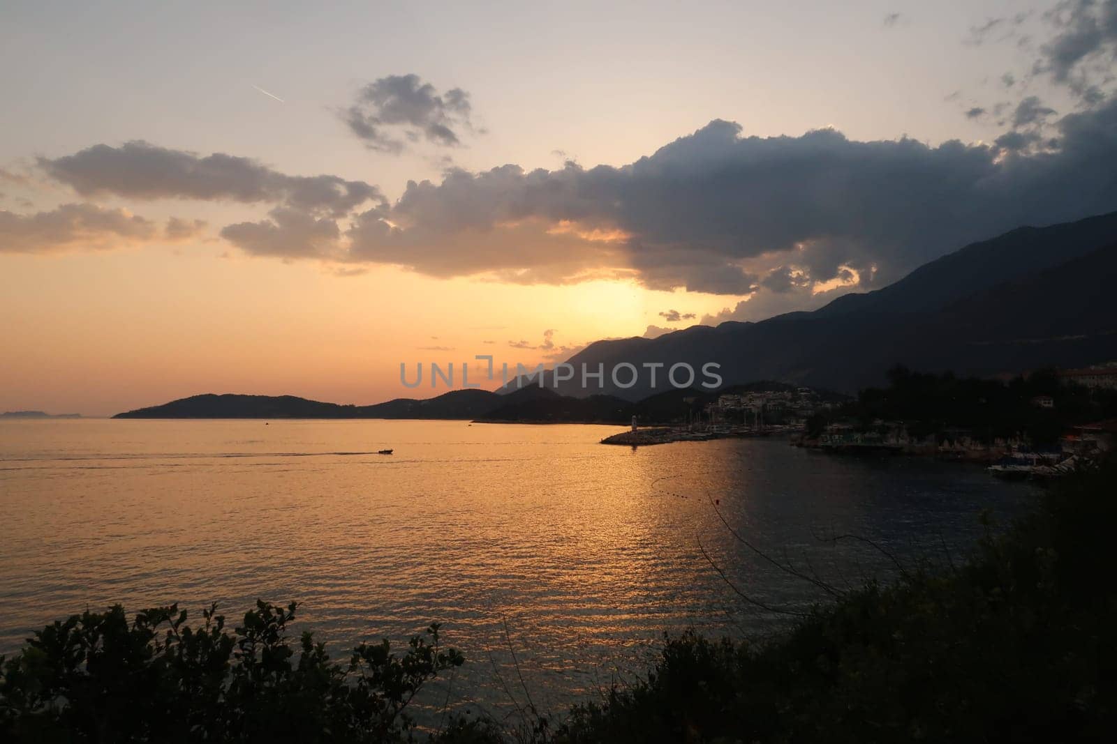 The bay of Kas right after sunset, Turkey 2022