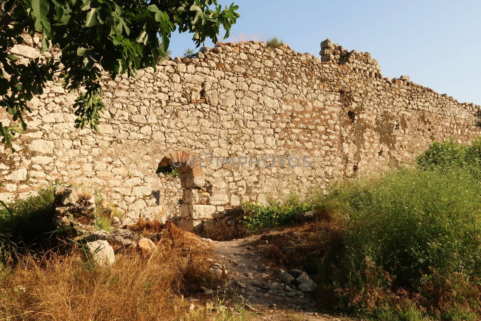 One of the doors leading into the ruins of Church A at the ancient site of Olympos, Olympus, close to Antalya, Turkey 2022
