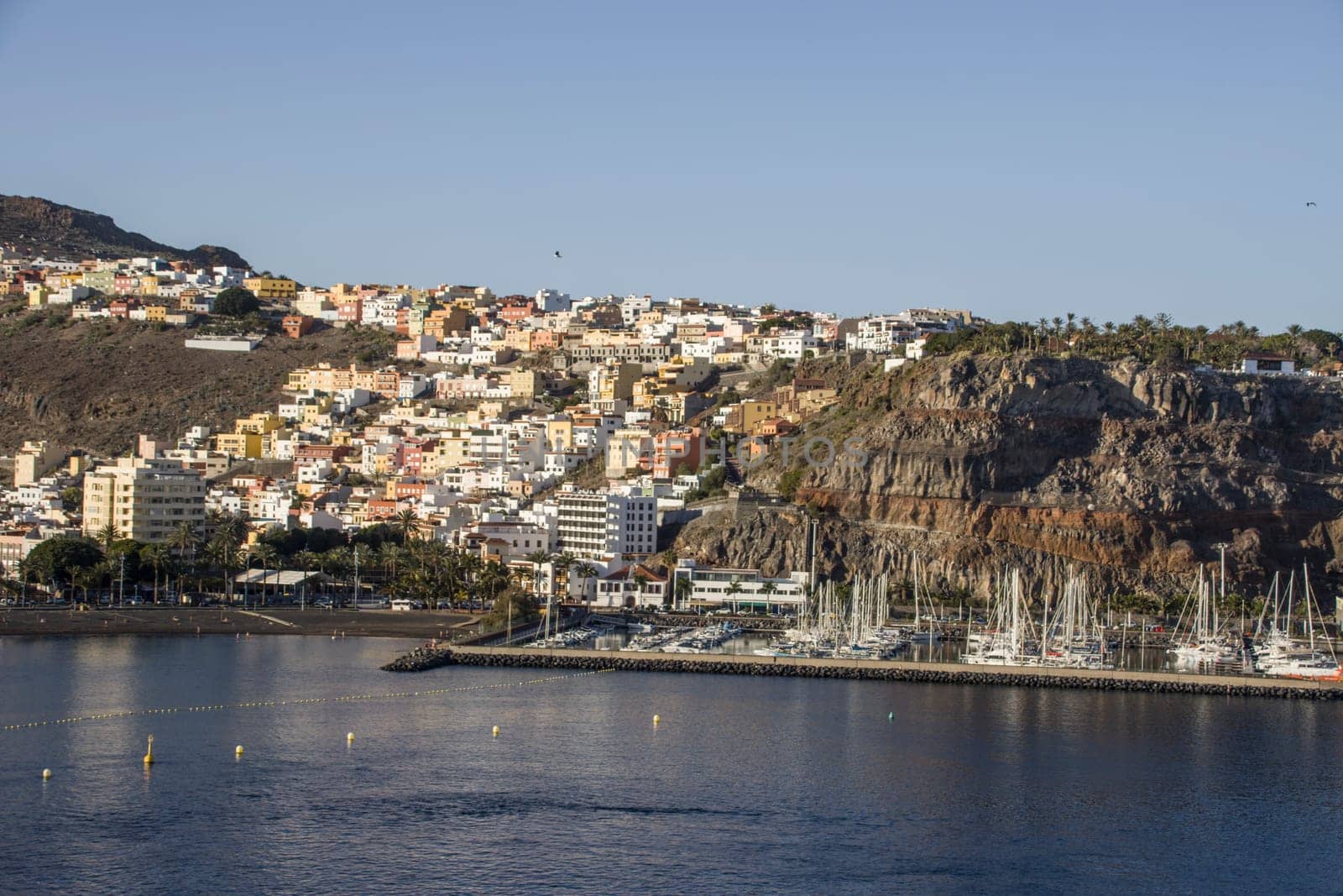 Blick auf die Inselhauptstadt San Sebastian de la Gomera, Kanarische Inseln, Spanien