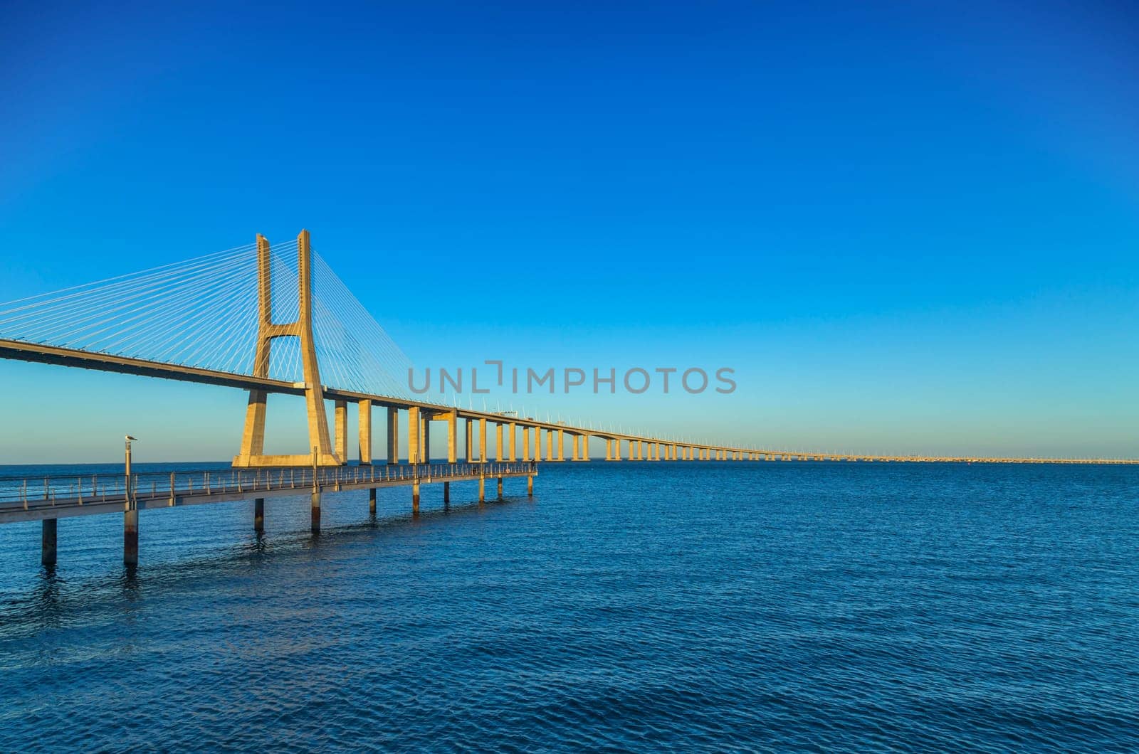 Vasco da Gama bridge in Lisbon, Portugal