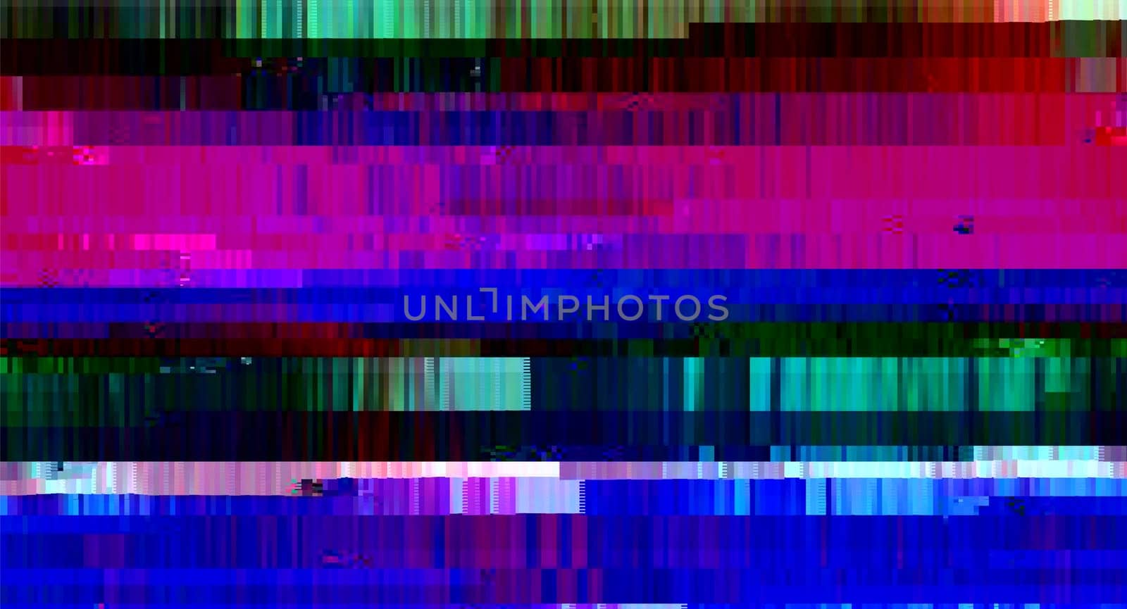 Trendy line art pattern with glitch on dark background. Modern style vector. Abstract blue geometric element