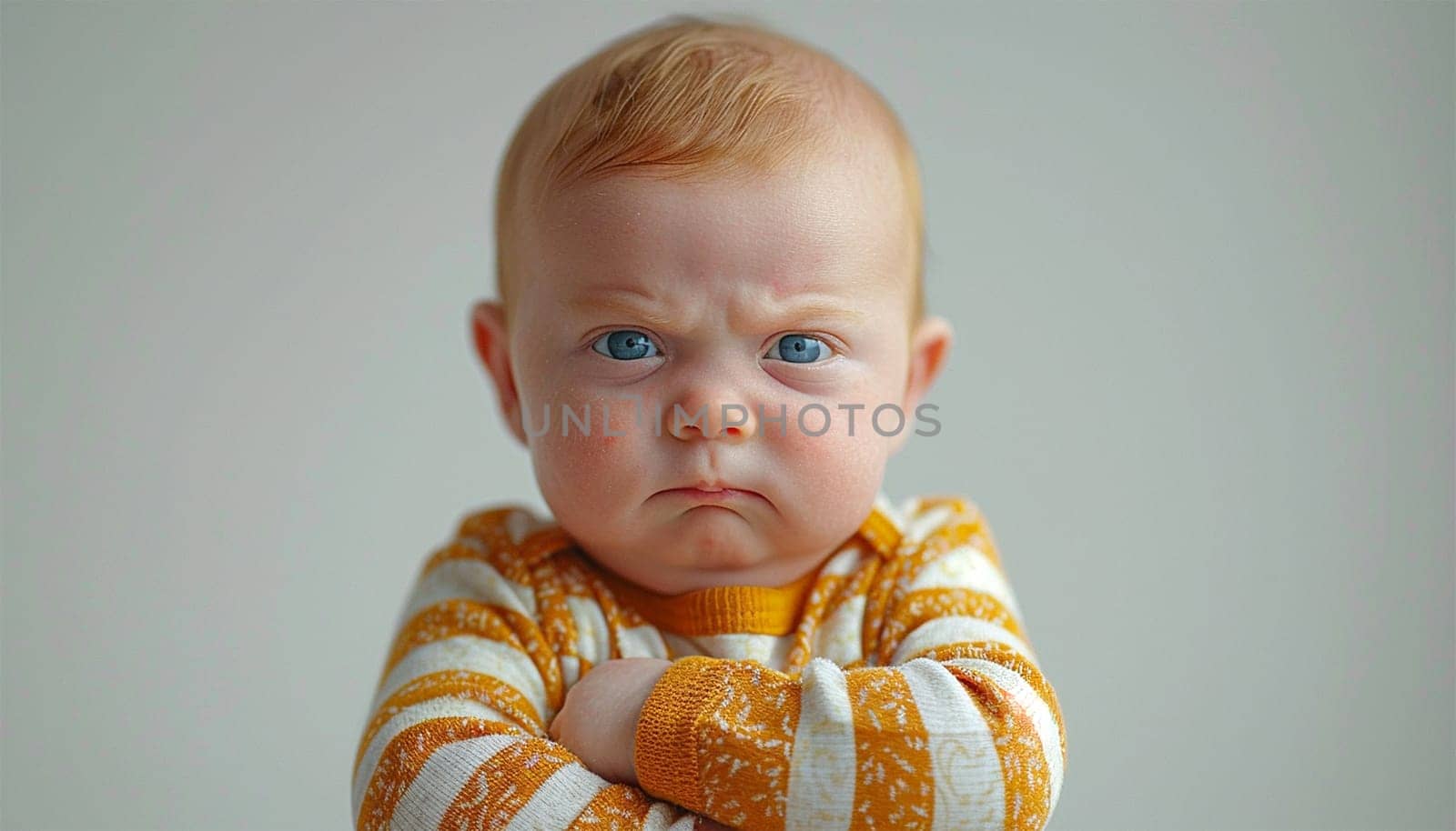 Angry child. Cute little boy in looking at camera with angry expression. Emotional kid,baby,toddler portrait