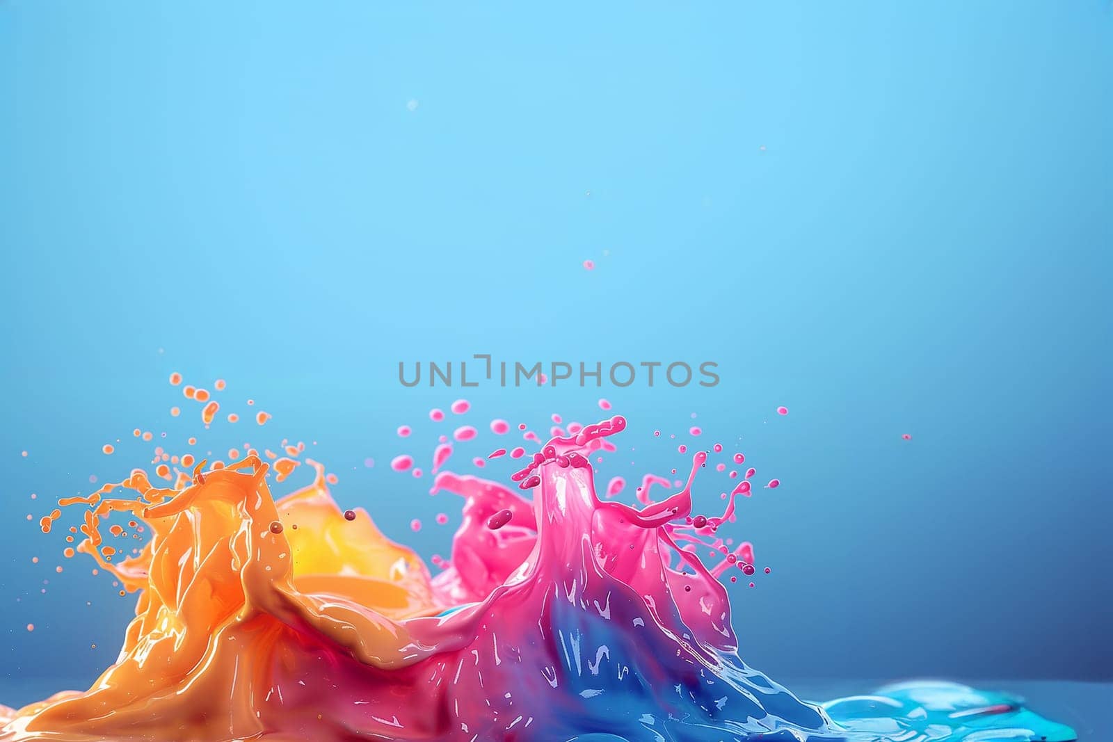 Colored paint splashes in water various colors. 4k video. Fluid art abstract texture. Colorful Paint Splashes in Super Slow Motion Isolated on White Background, Copy space