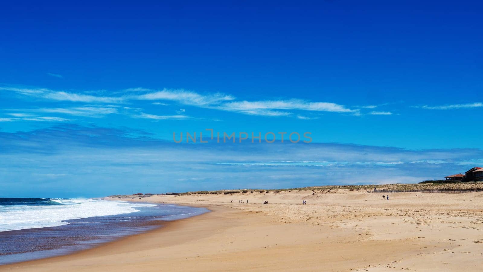 a view of Hossegor beach, Nouvelle Aquitaine, France