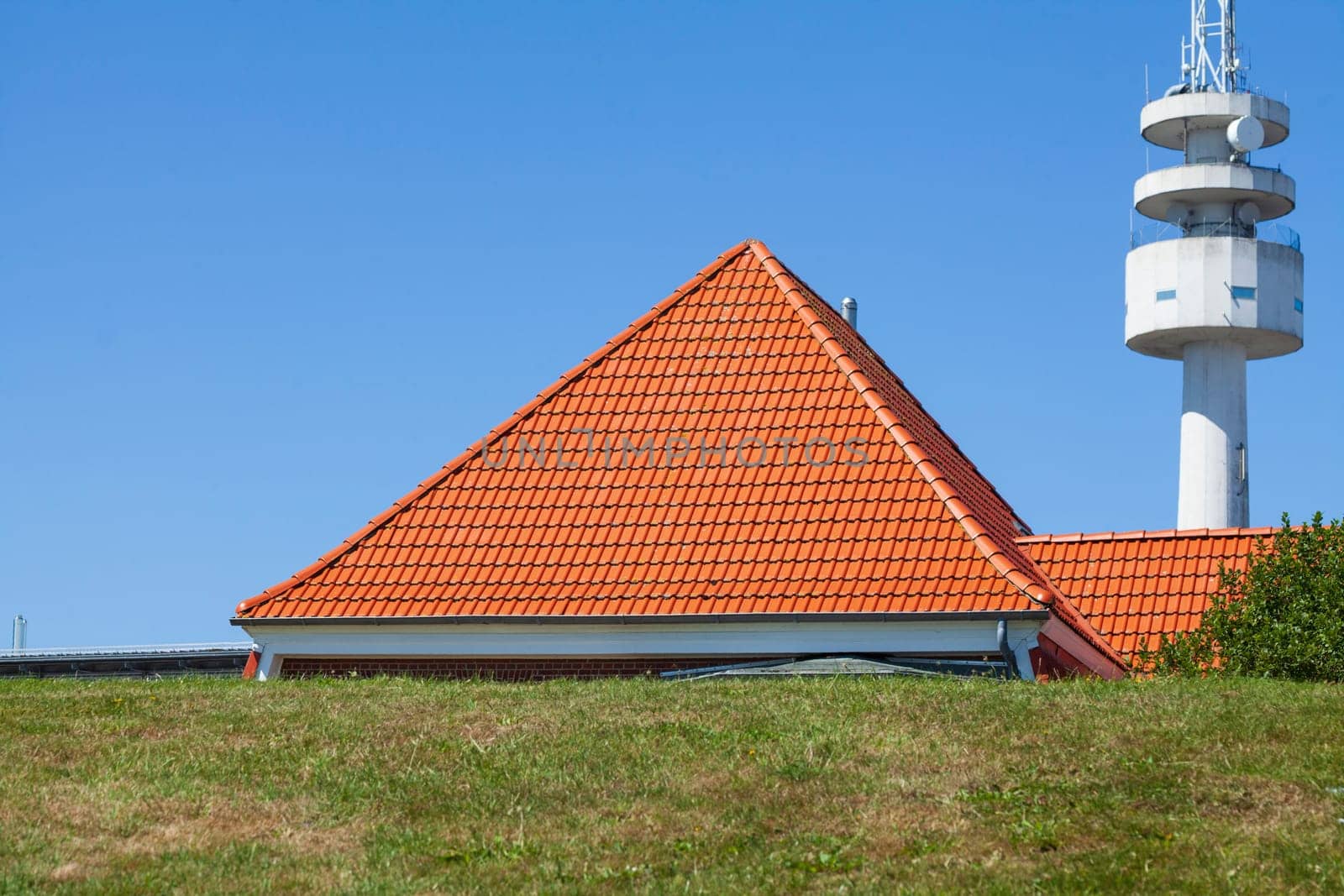 Red roof and brick residential building, Wilhelmshaven, Lower Saxony, Germany