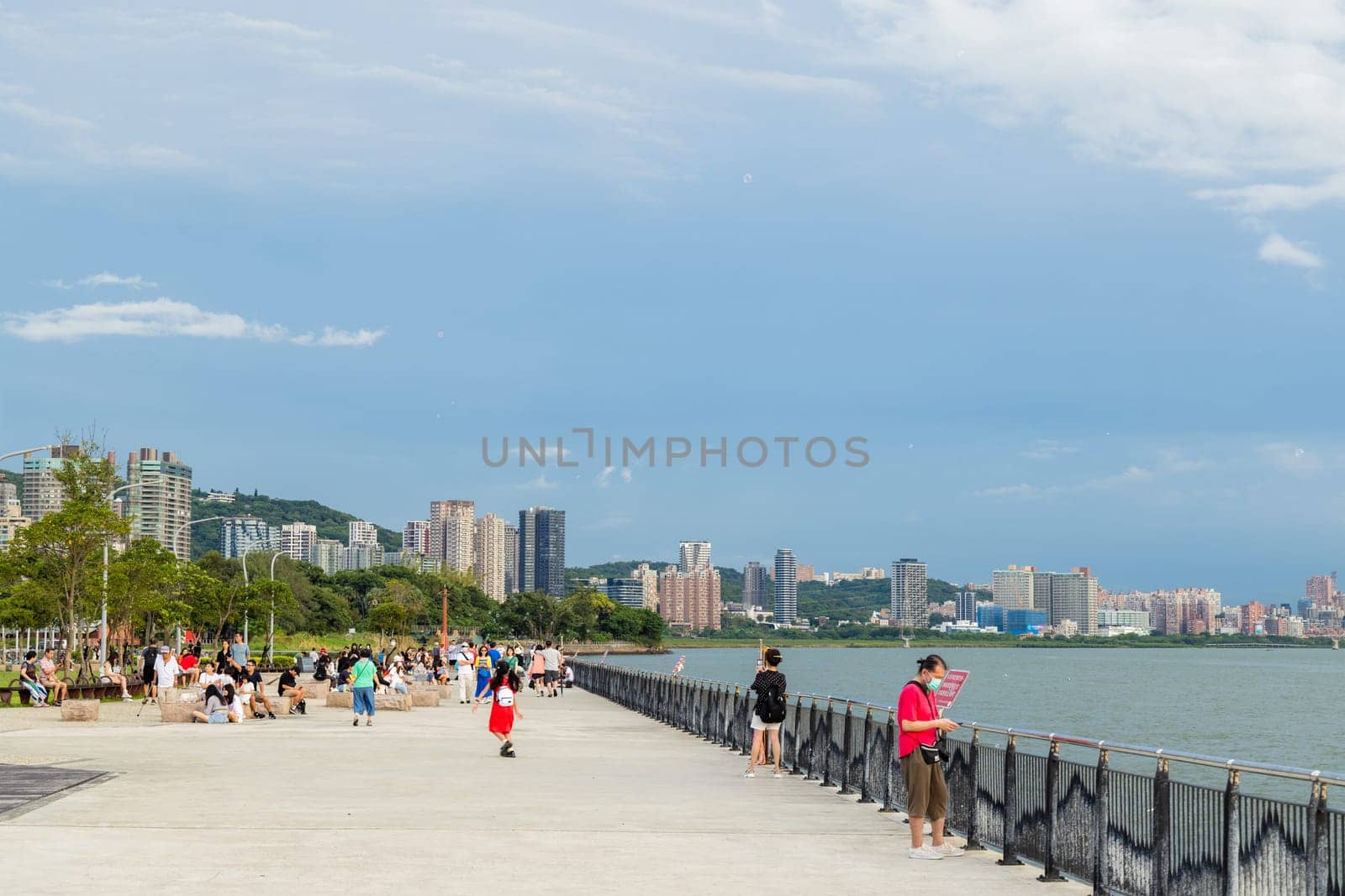 Taiwan 23 August 2023: Tamsui river side in Taiwan