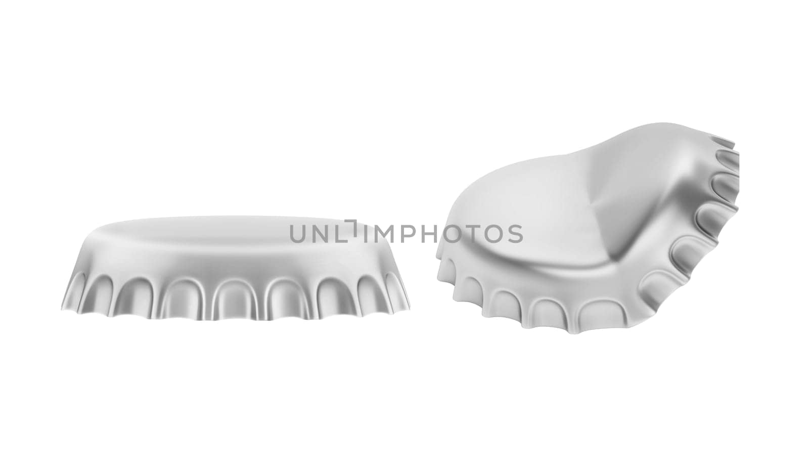 Bottle cap open and isolated on white background