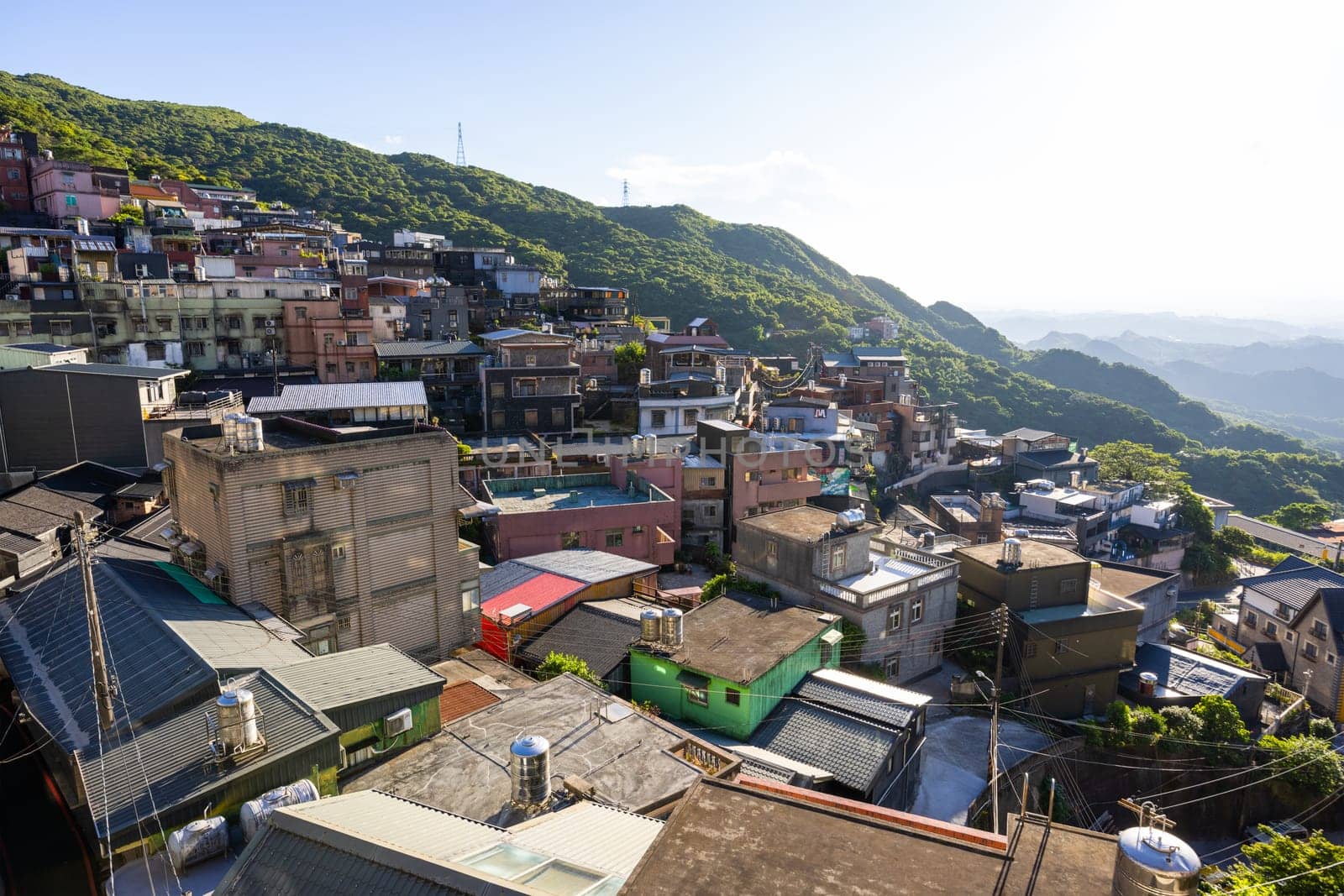 Taiwan Jiufen village on the mountain