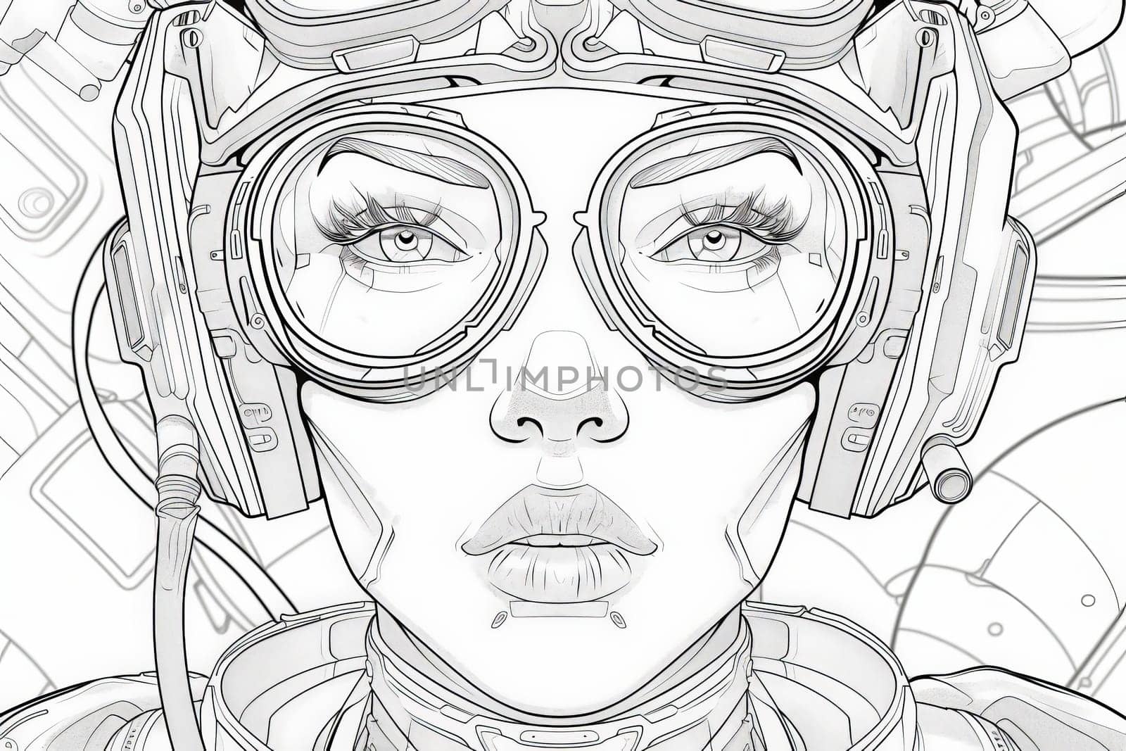 A woman wearing a helmet and goggles, ready for an exciting adventure.