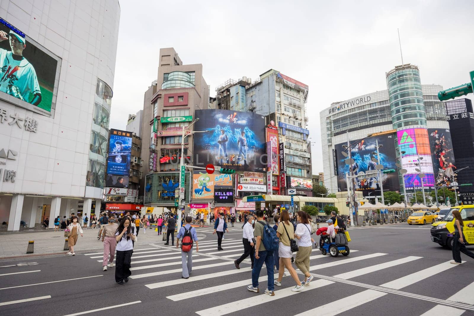 Taipei, Taiwan 13 September 2023: Ximending district in Taipei city of Taiwan