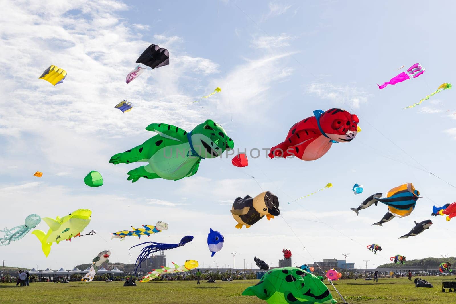 Hsinchu, Taiwan 10 September 2023: Hsinchu city international kite festival at seaside park