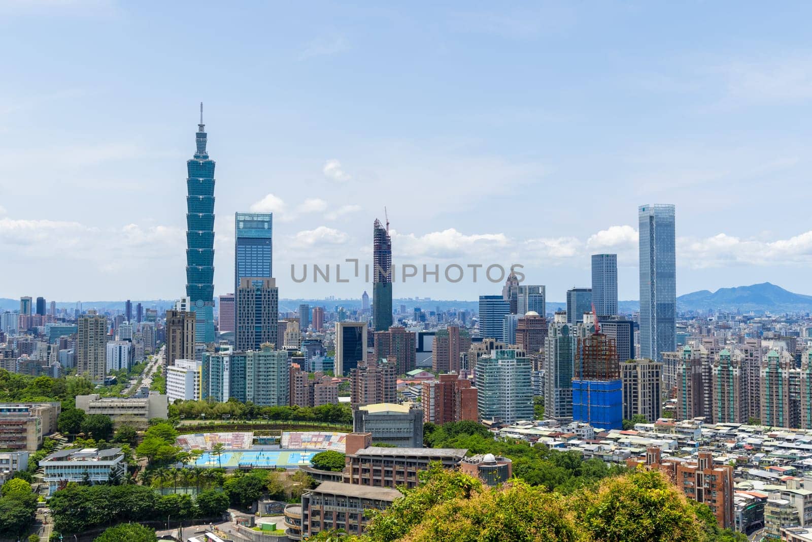Taipei, Taiwan 02 May 2023: Taipei city downtown