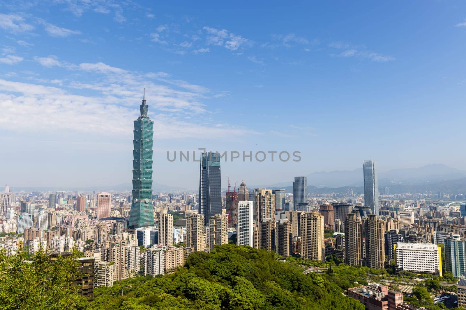 Taipei, Taiwan 10 April 2023: Taipei city skyline