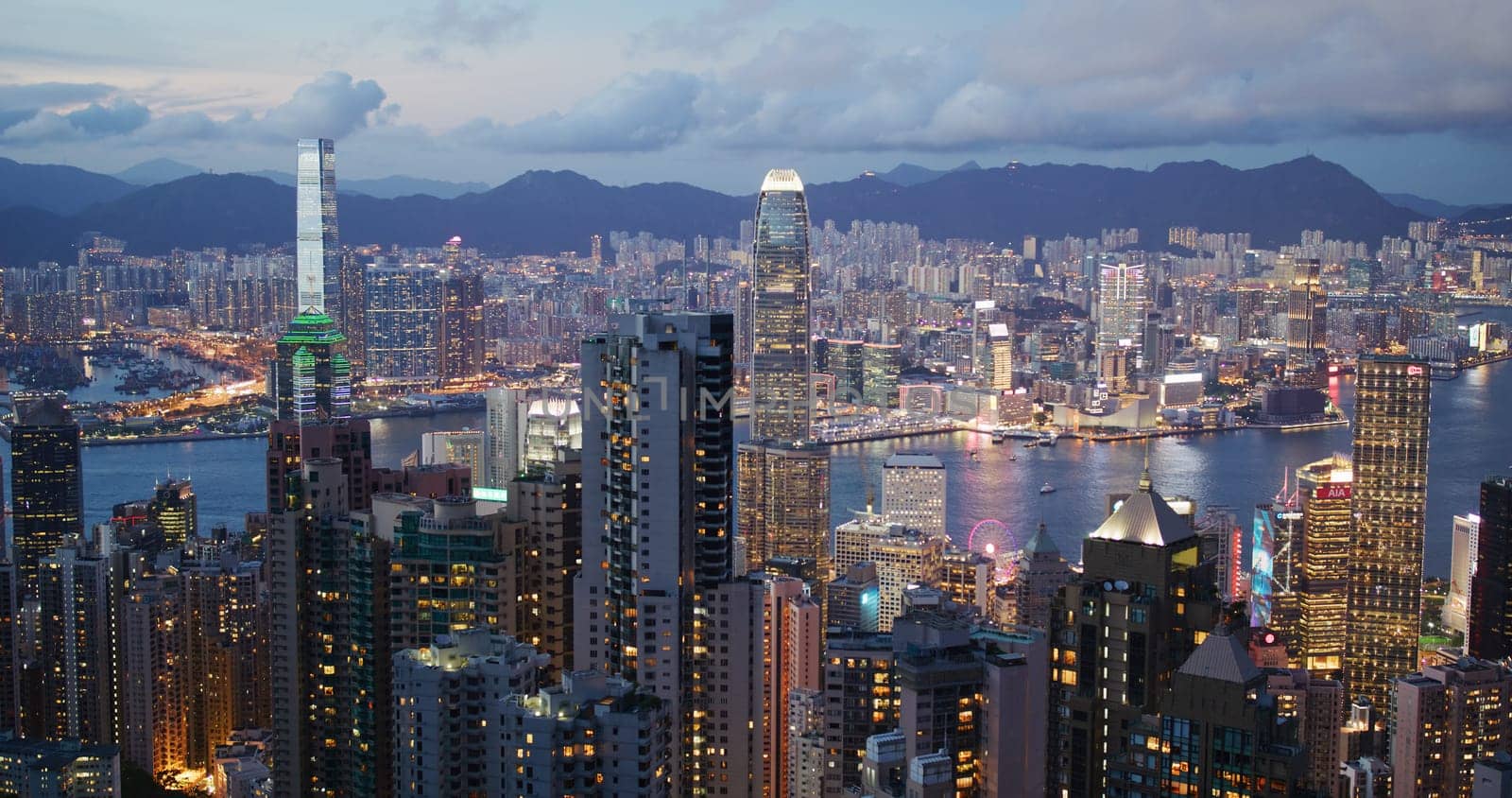Victoria Peak, Hong Kong 30 May 2021: Hong Kong city