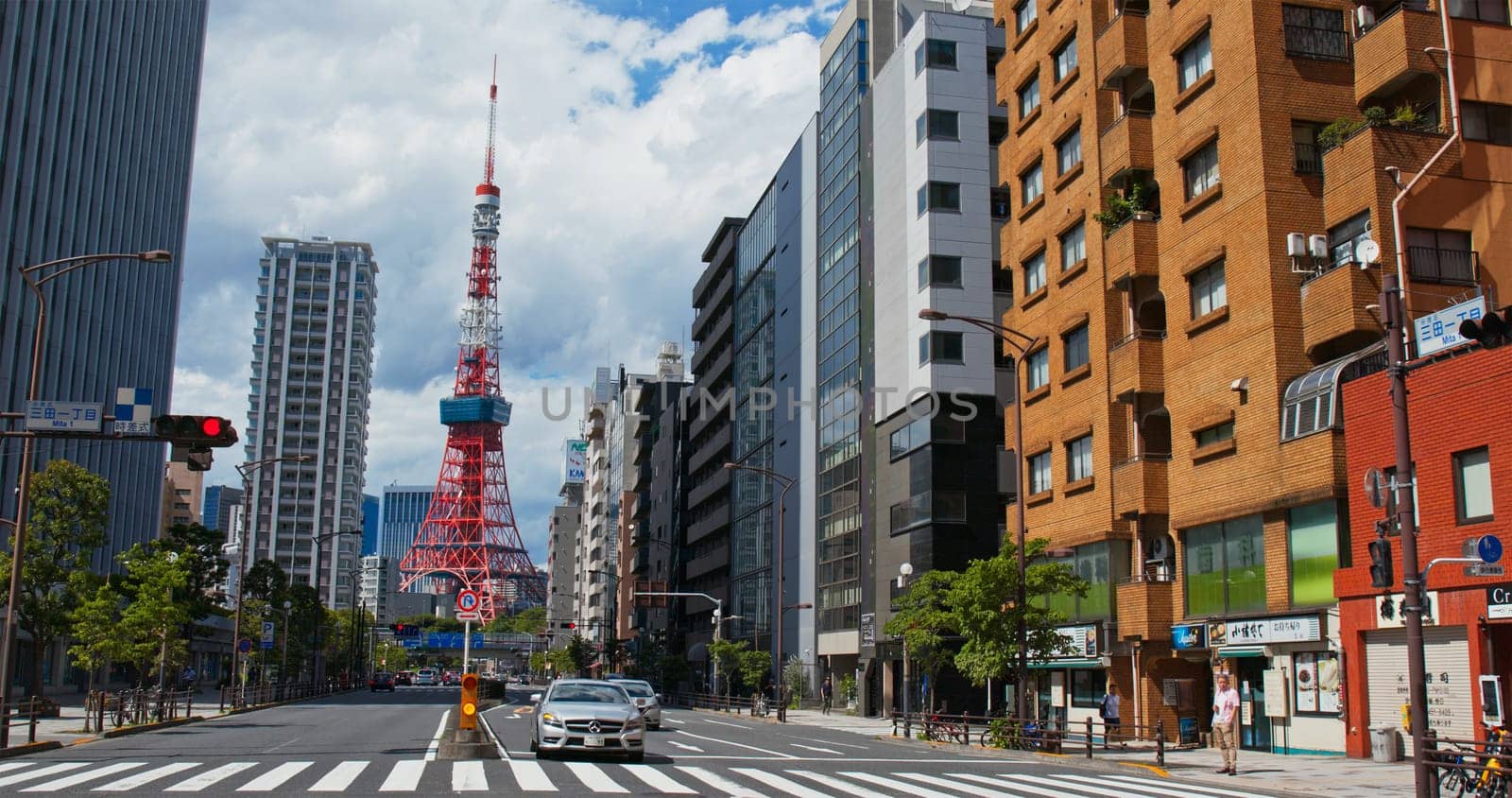 Tokyo, Japan, 26 June 2019: Tokyo tower in the city