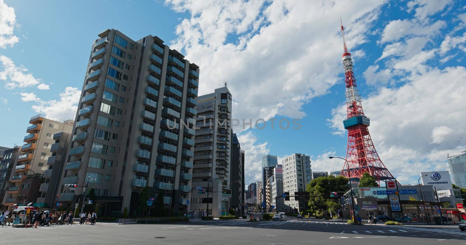Tokyo, Japan 26 June 2019: Tokyo tower in the city