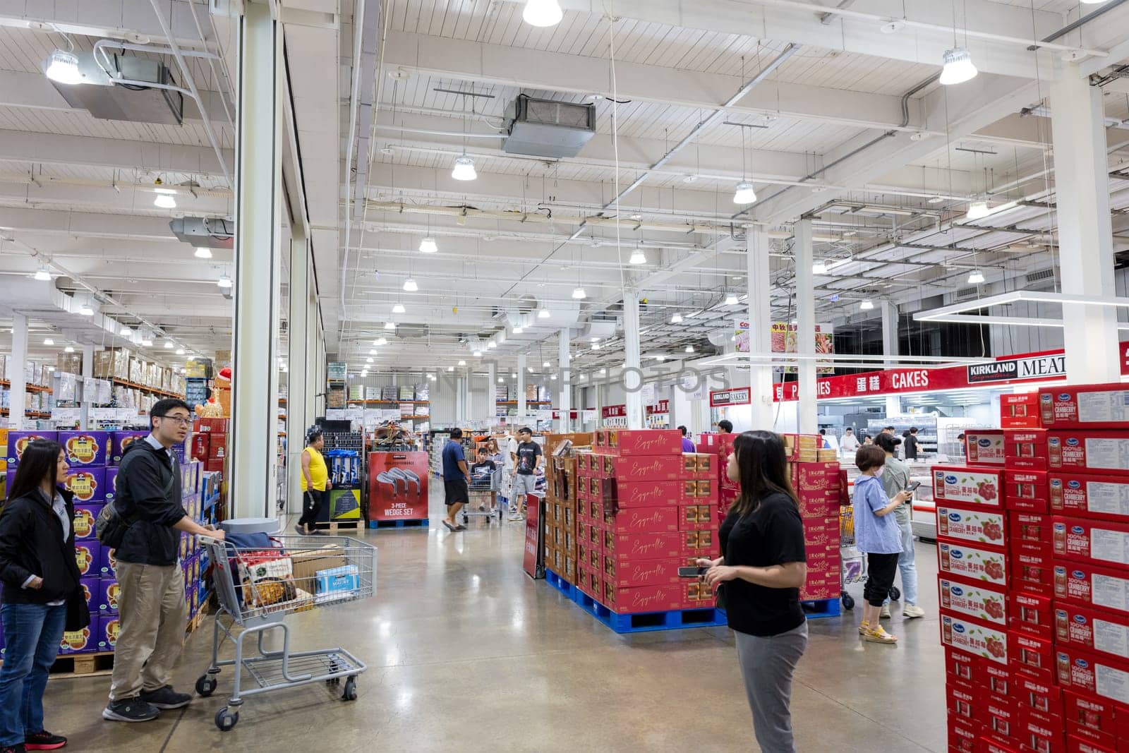 Taiwan 22 September 2023: Inside of the Costco Store